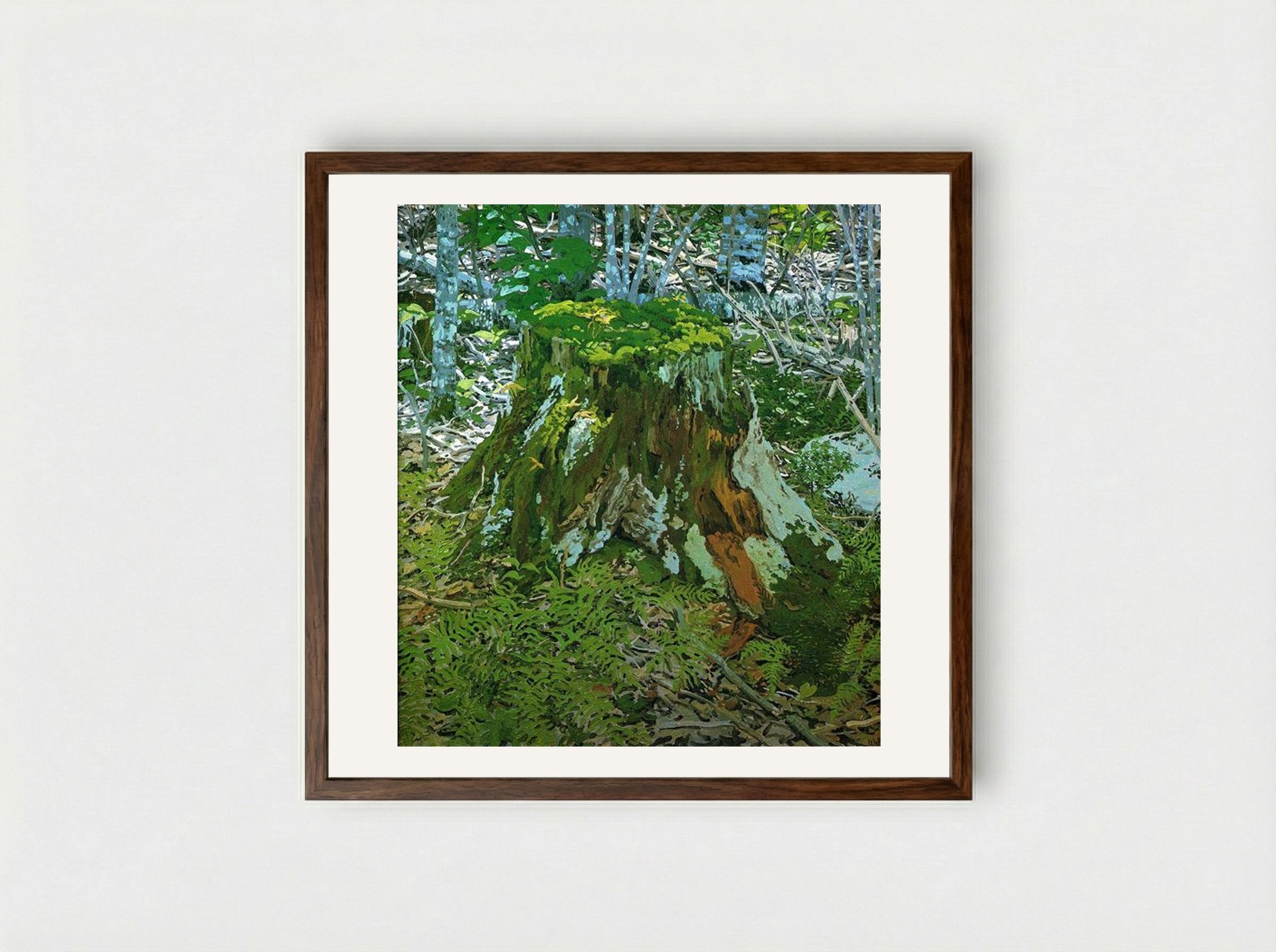 Stump - Neil Welliver - Framed Print Dark Wood
