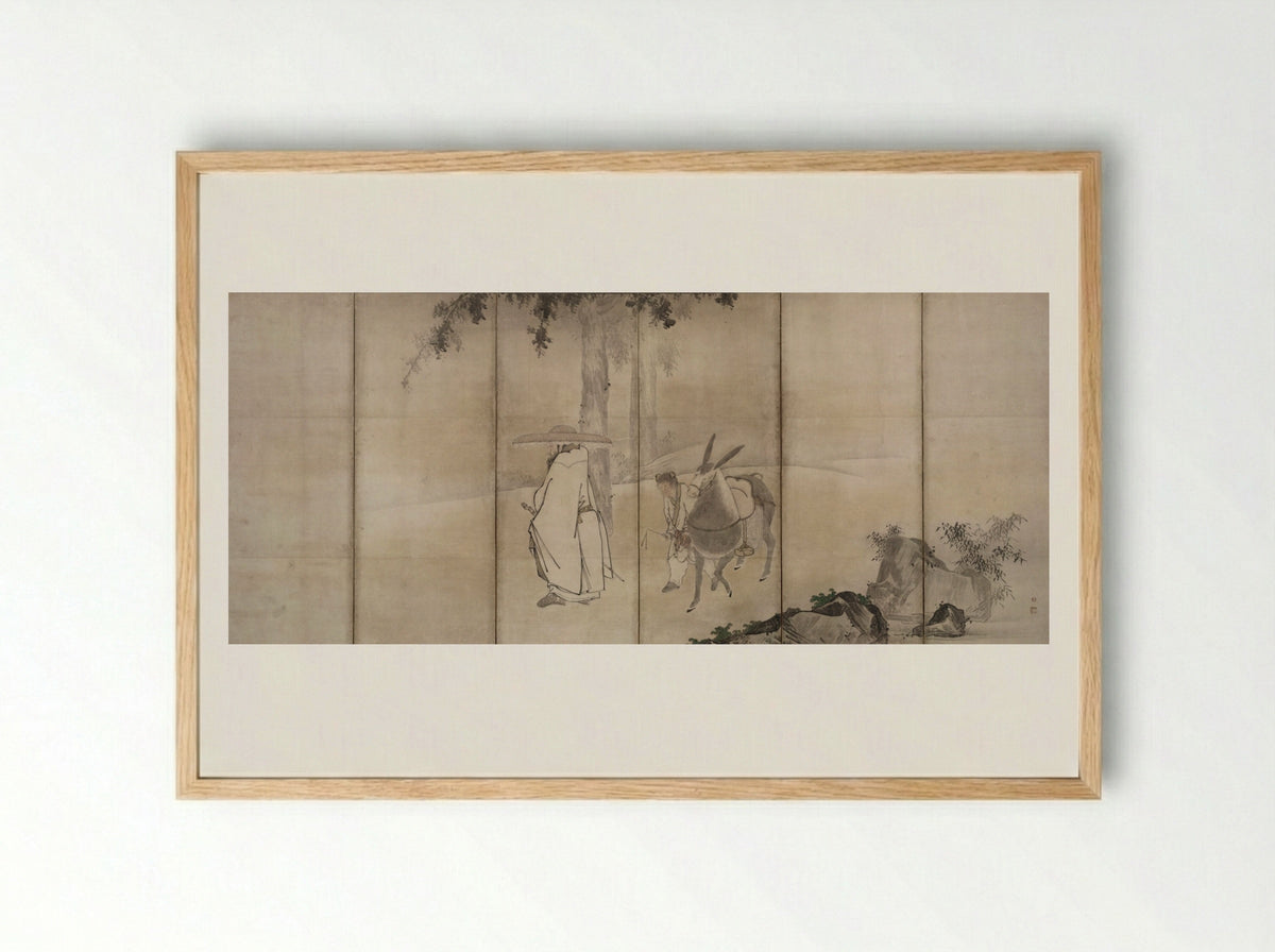 Su Shi (So Shoku) - Unkoku Tōgan - Framed Print Wood