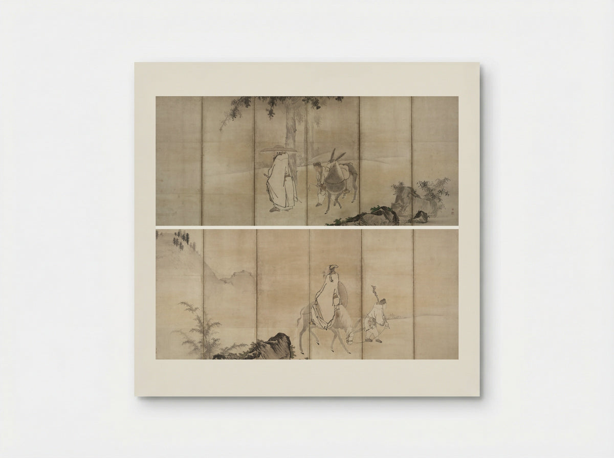 Su Shi (So Shoku) and Pan Lang (Han Rō) - Unkoku Tōgan - Poster