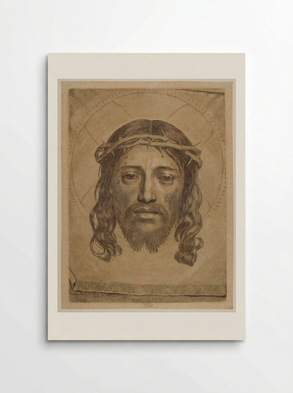Sudarium of Saint Veronica - Claude Mellan - Poster