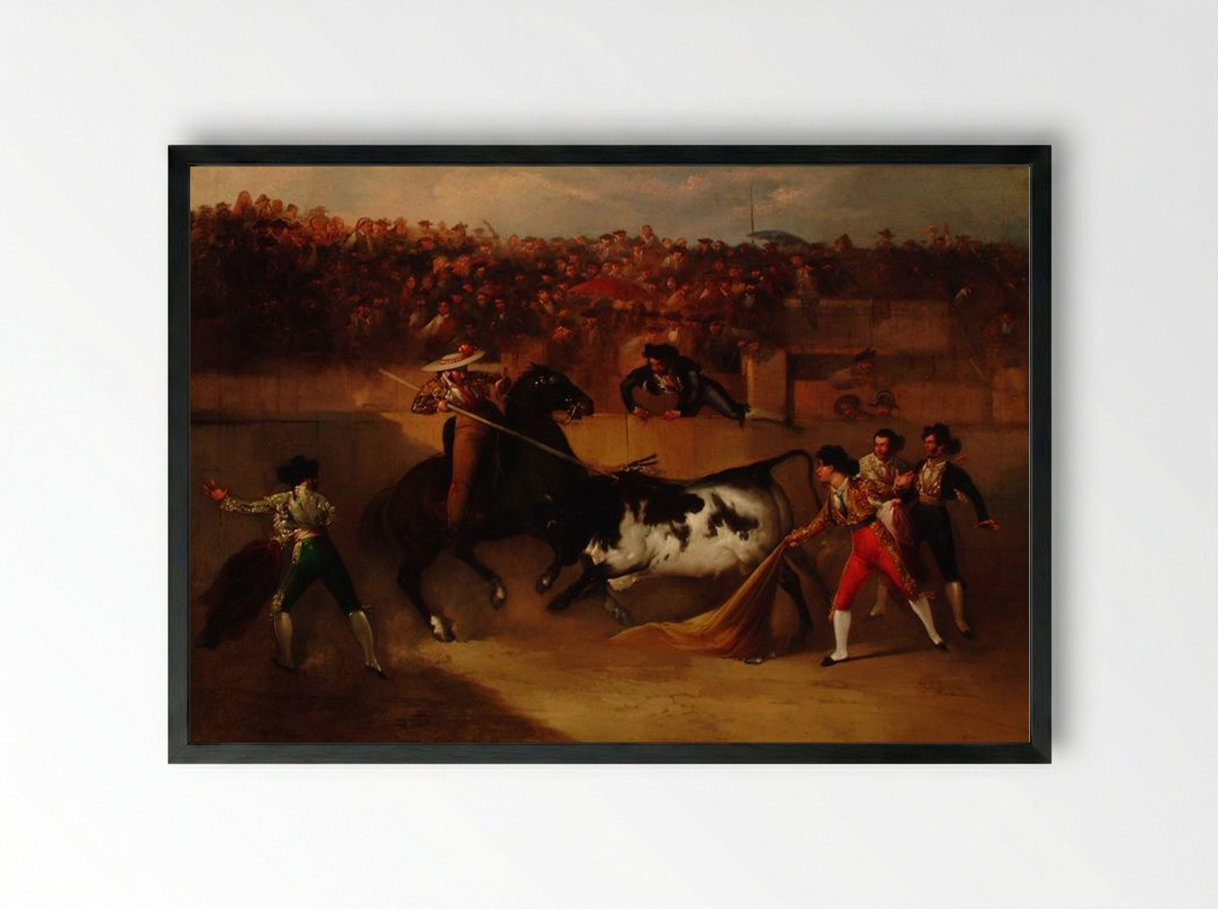 Suerte de varas - Manuel Rodriguez de Guzman - Framed Print Black