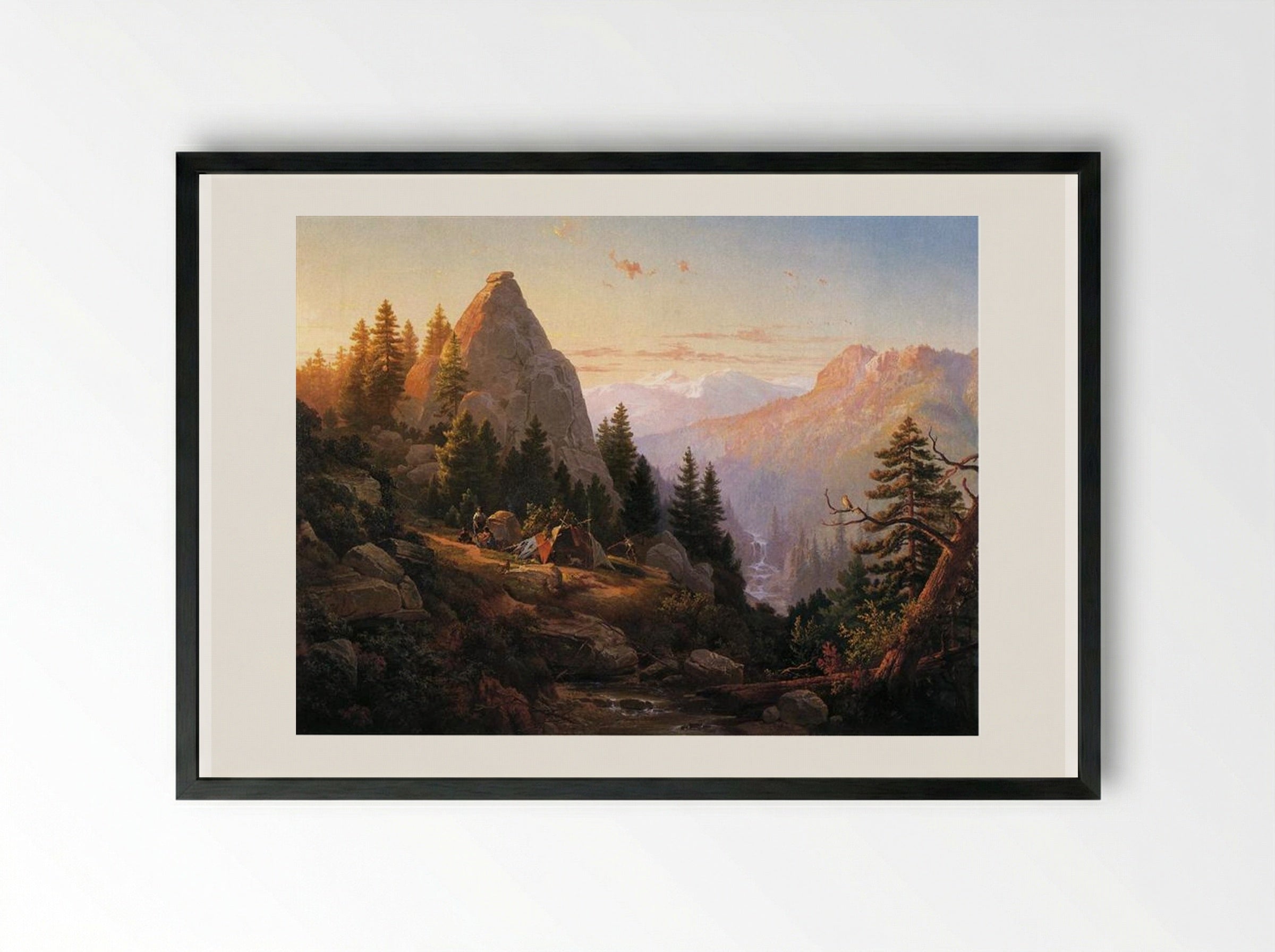 Sugar Loaf Peak, El Dorado County - Thomas Hill - Framed Print Black