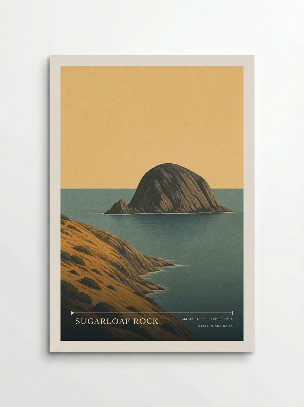 Sugarloaf Rock travel poster print