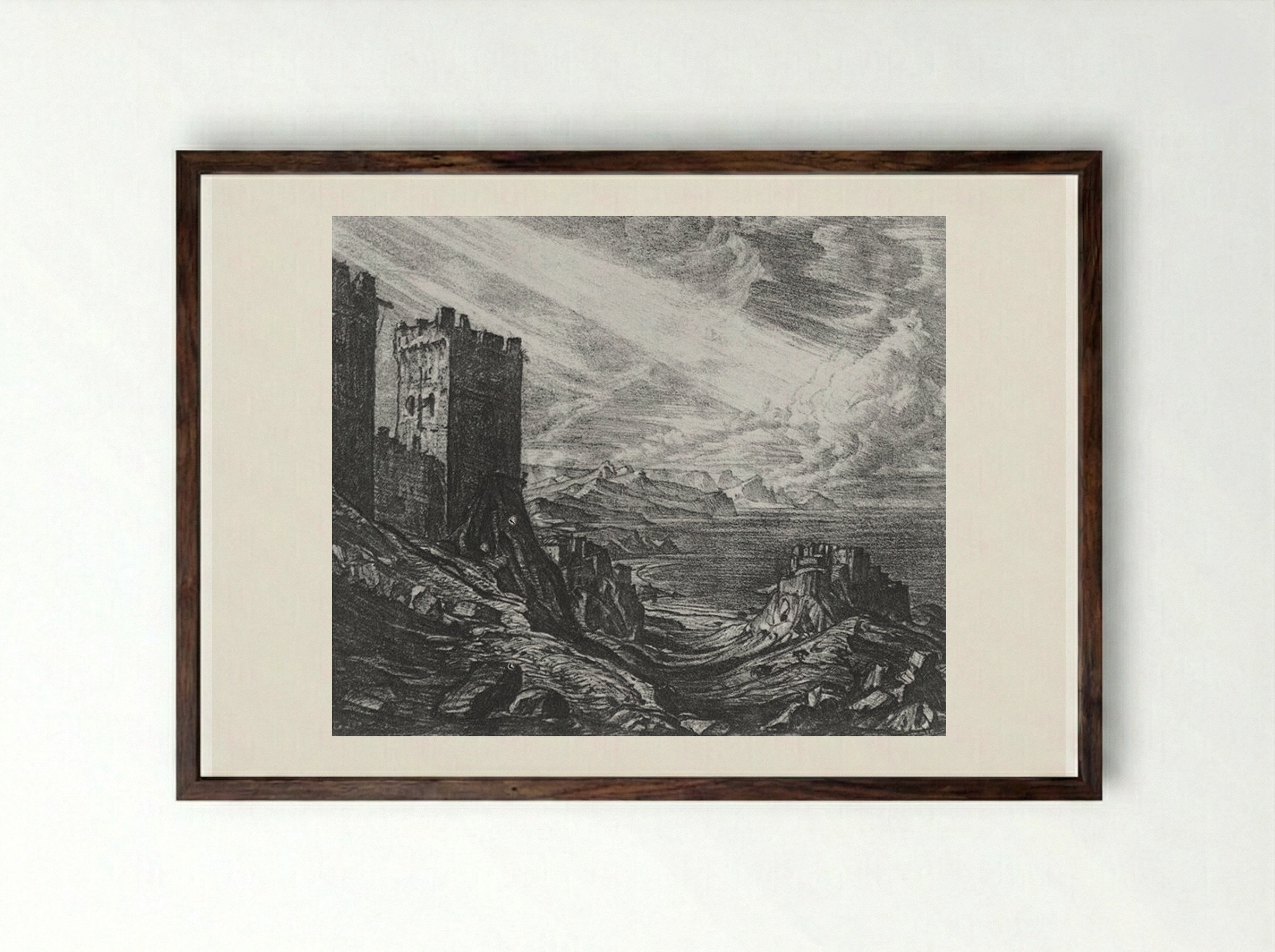 Sugdayya - Konstantin Bogaevsky - Framed Print Dark Wood