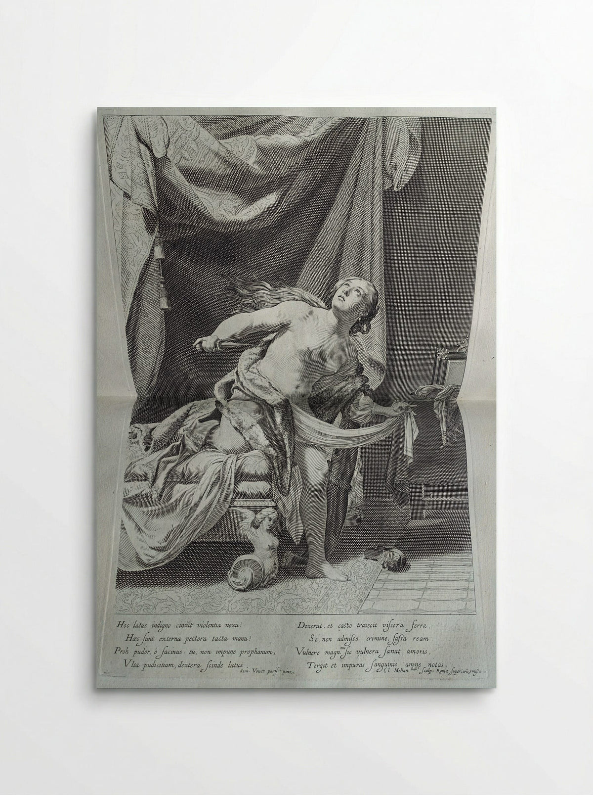 Suicide of Lucretia - Claude Mellan - Poster