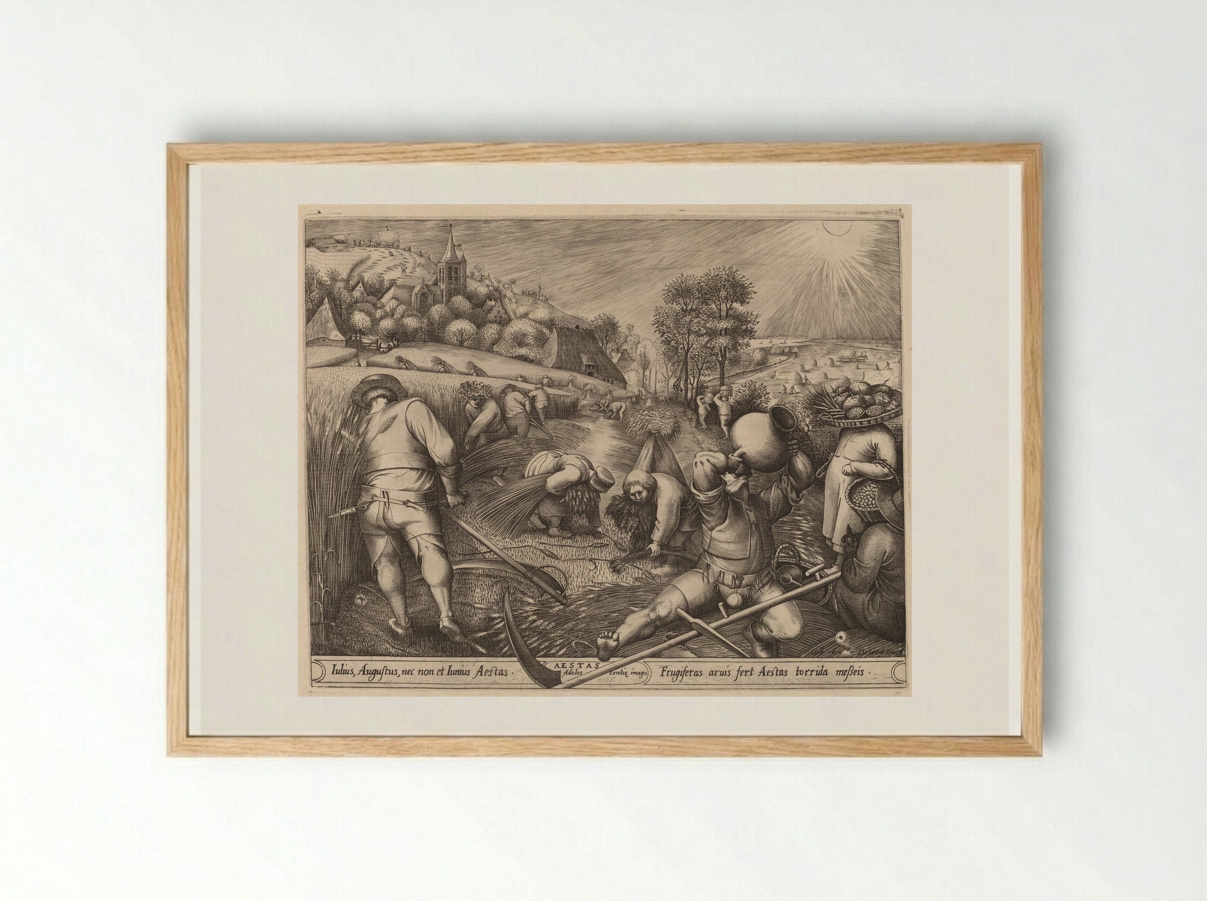 Summer (Aestas) - Pieter Bruegel the Elder - Framed Print Wood