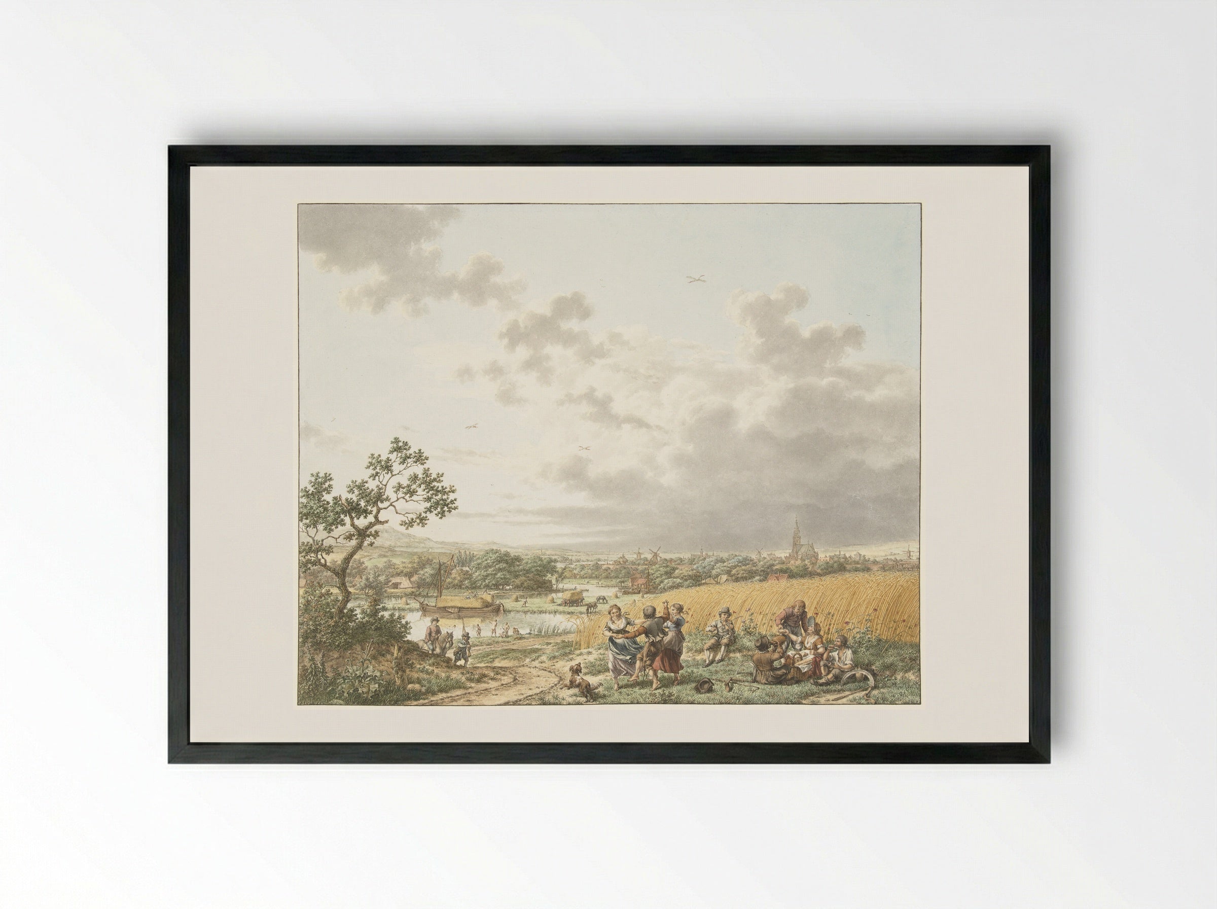 Summer, Afternoon and Air - Jacob Cats - Framed Print Black