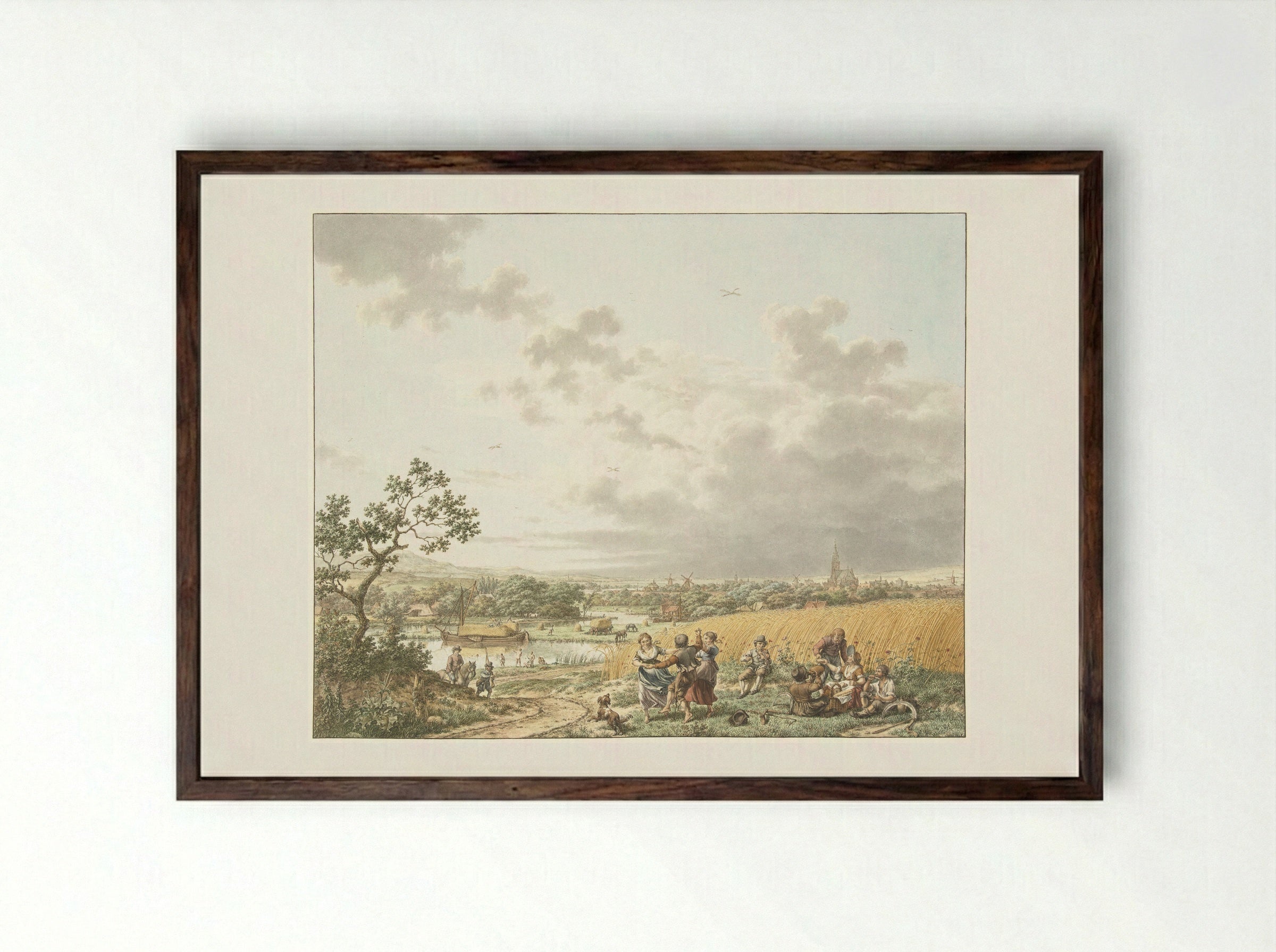 Summer, Afternoon and Air - Jacob Cats - Framed Print Dark Wood