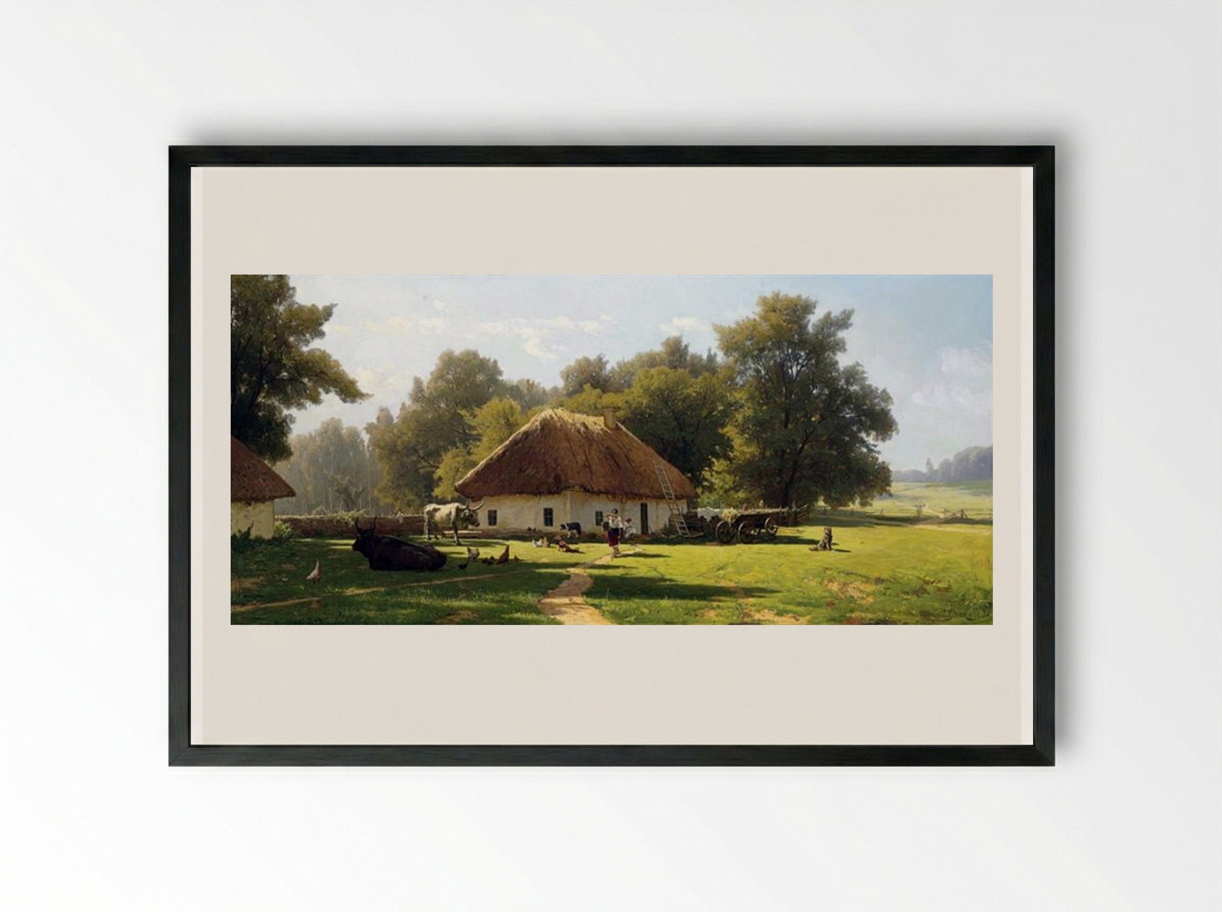 Summer Day in Ukraine - Volodymyr Orlovsky - Framed Print Black