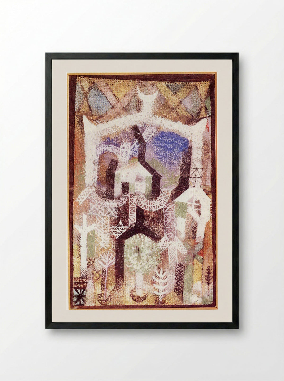 Summer Houses - Paul Klee - Framed Print Black