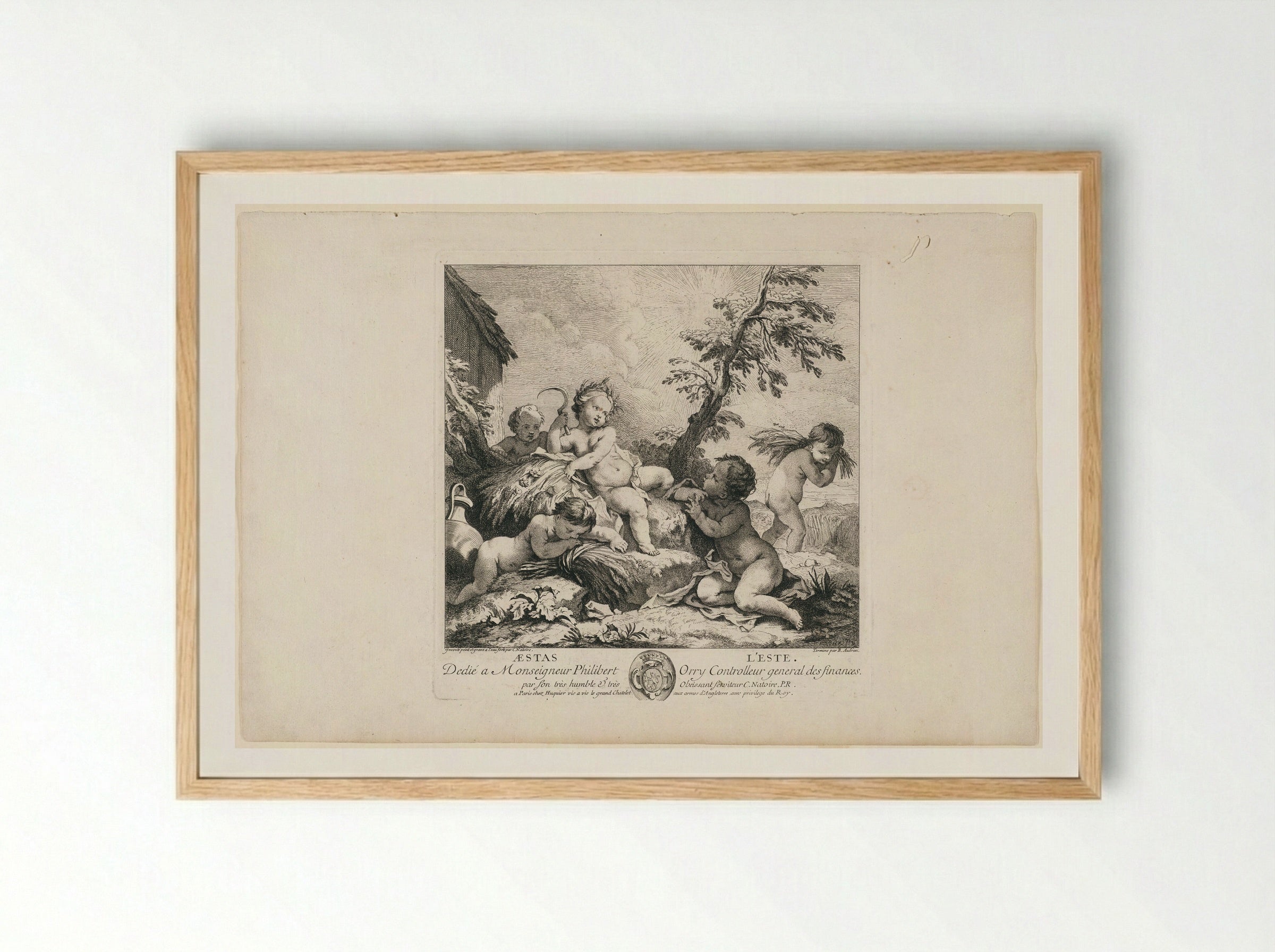 Summer (L'Eté) - Charles-Joseph Natoire - Framed Print Wood