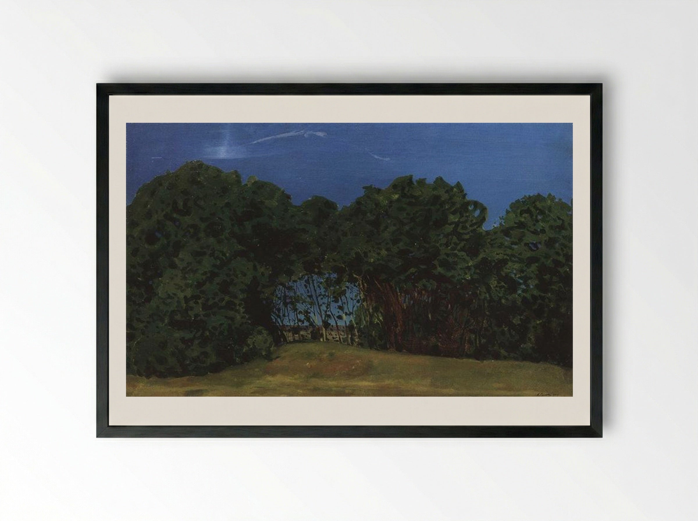 Summer Landscape - Konstantin Somov - Framed Print Black