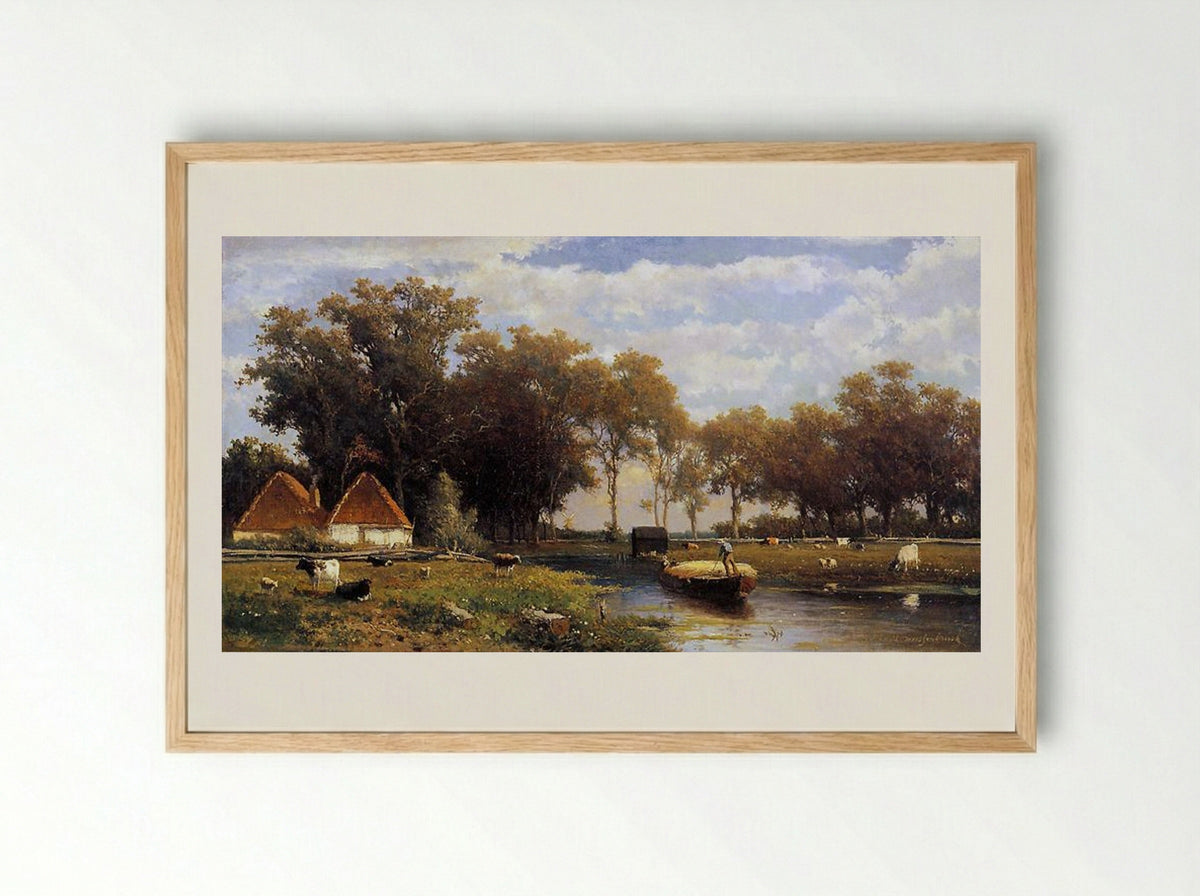 Summer Landscape - Johan Hendrik Weissenbruch - Framed Print Wood