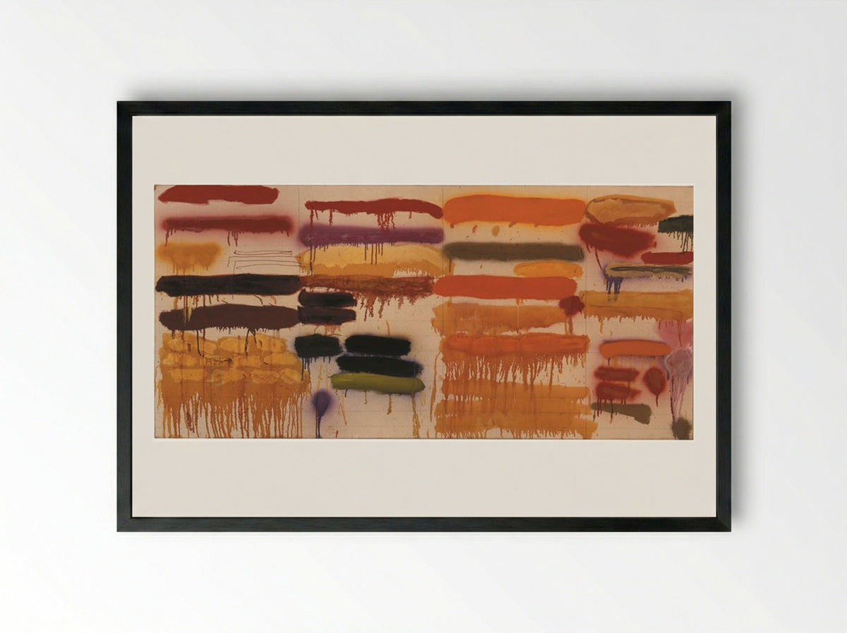 Summer Orange - Joan Snyder - Framed Print Black