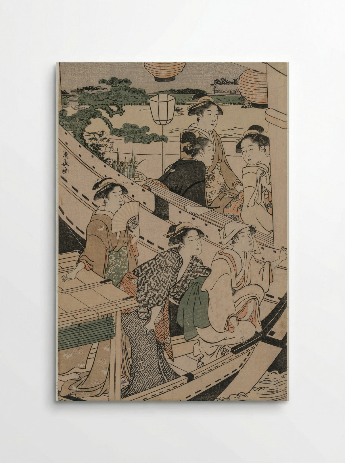 Summer Twilight on the Banks of the Sumida River - Torii Kiyonaga - Poster