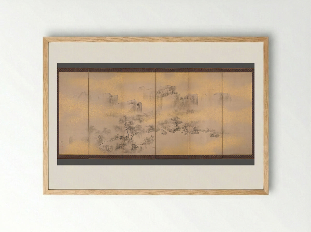 Summer and Autumn Landscapes - Nakabayashi Chikkei - Framed Print Wood