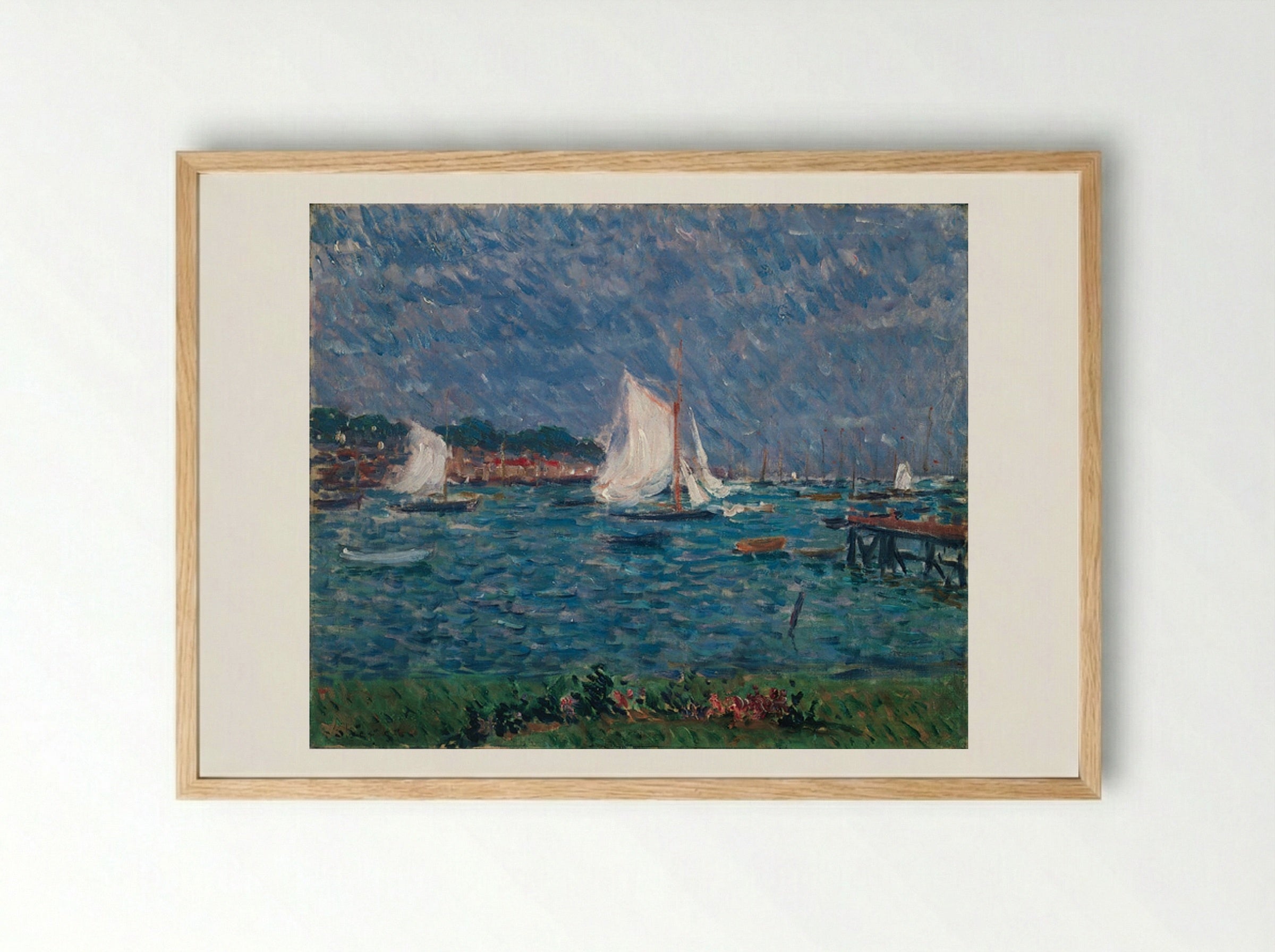 Summer at Cowes - Philip Wilson Steer - Framed Print Wood