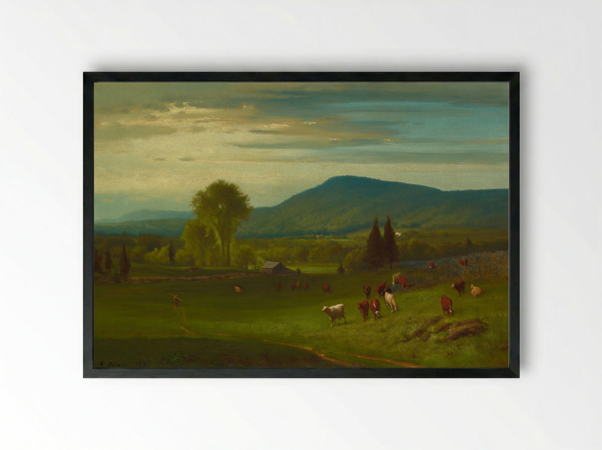 Summer in the Catskills - George Inness - Framed Print Black