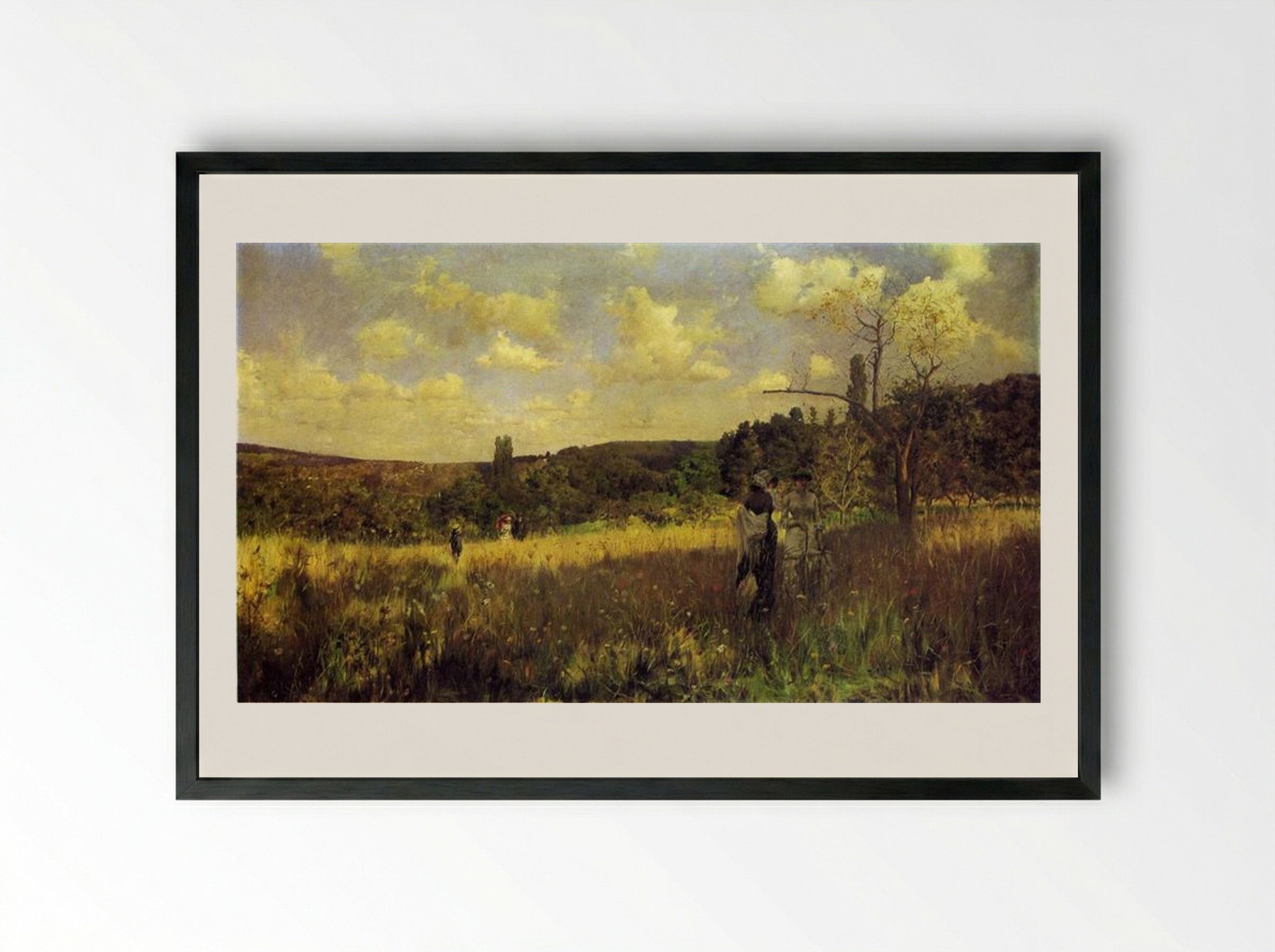 Summer's Promenade - Julius LeBlanc Stewart - Framed Print Black