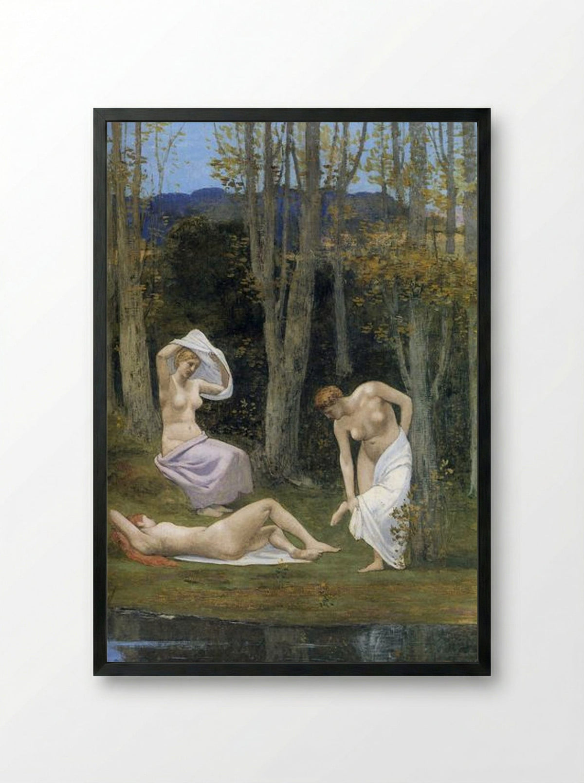 Summer - Pierre Puvis de Chavannes - Framed Print Black