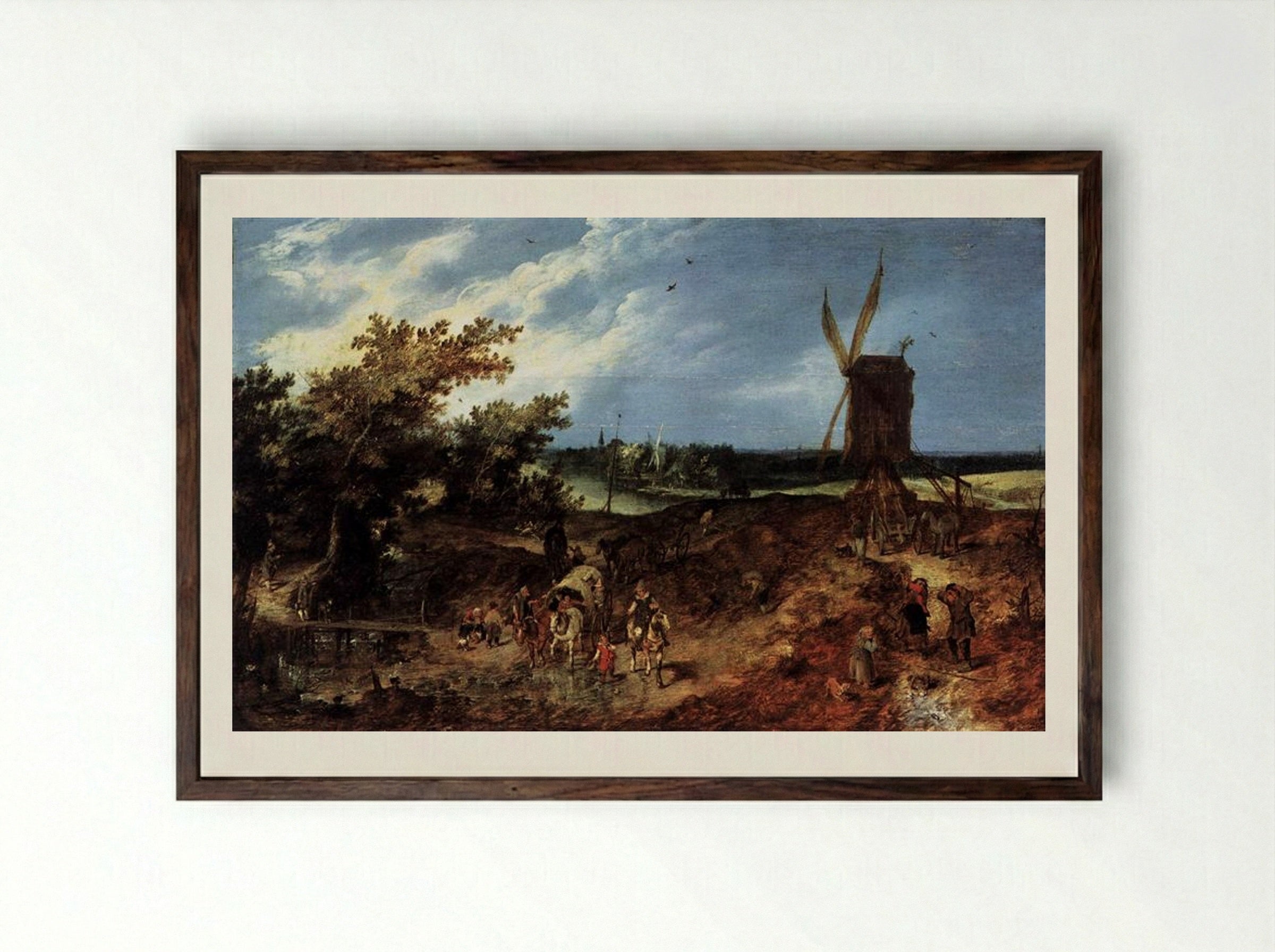 Summer - Adriaen van de Venne - Framed Print Dark Wood
