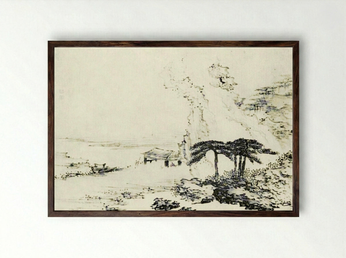 Summer - Huang Shen - Framed Print Dark Wood