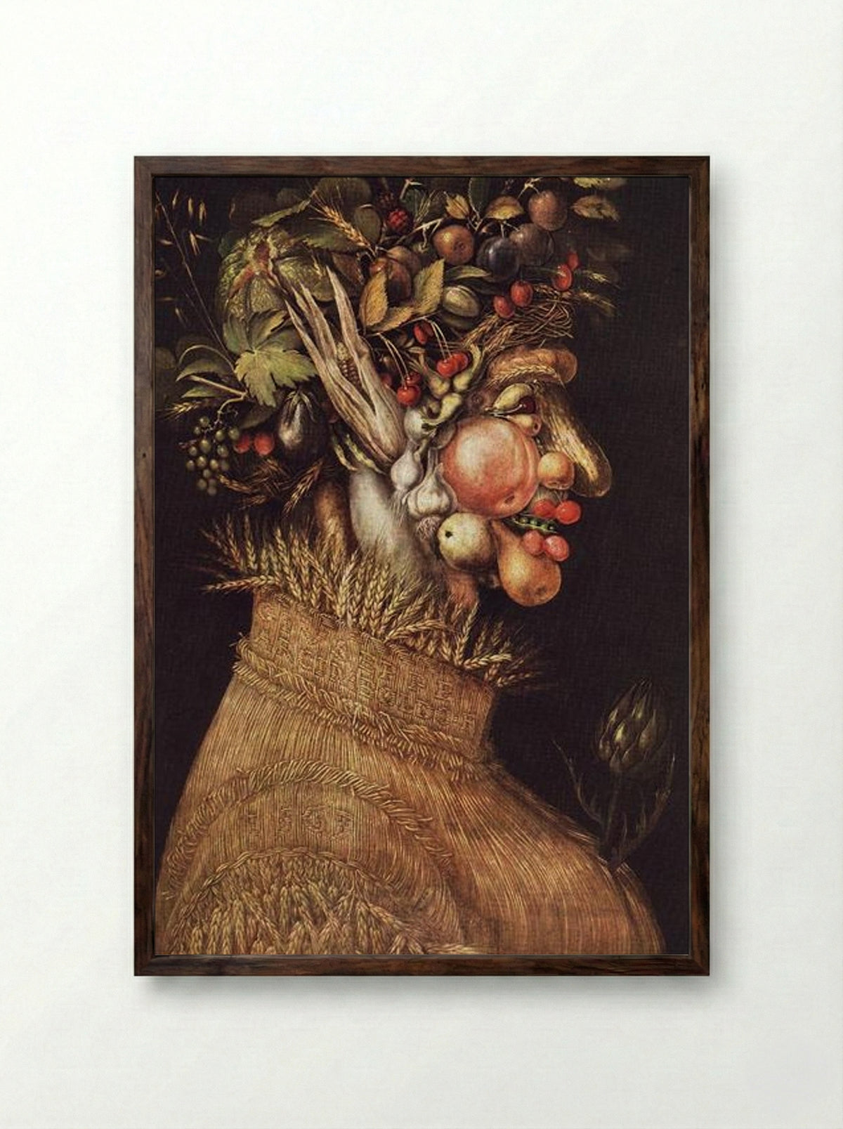 Summer - Giuseppe Arcimboldo - Framed Print Dark Wood