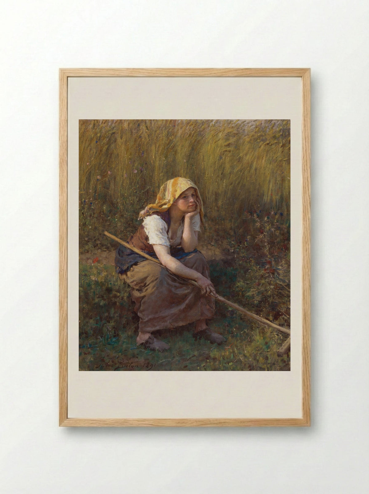Summer - Jules Breton - Framed Print Wood