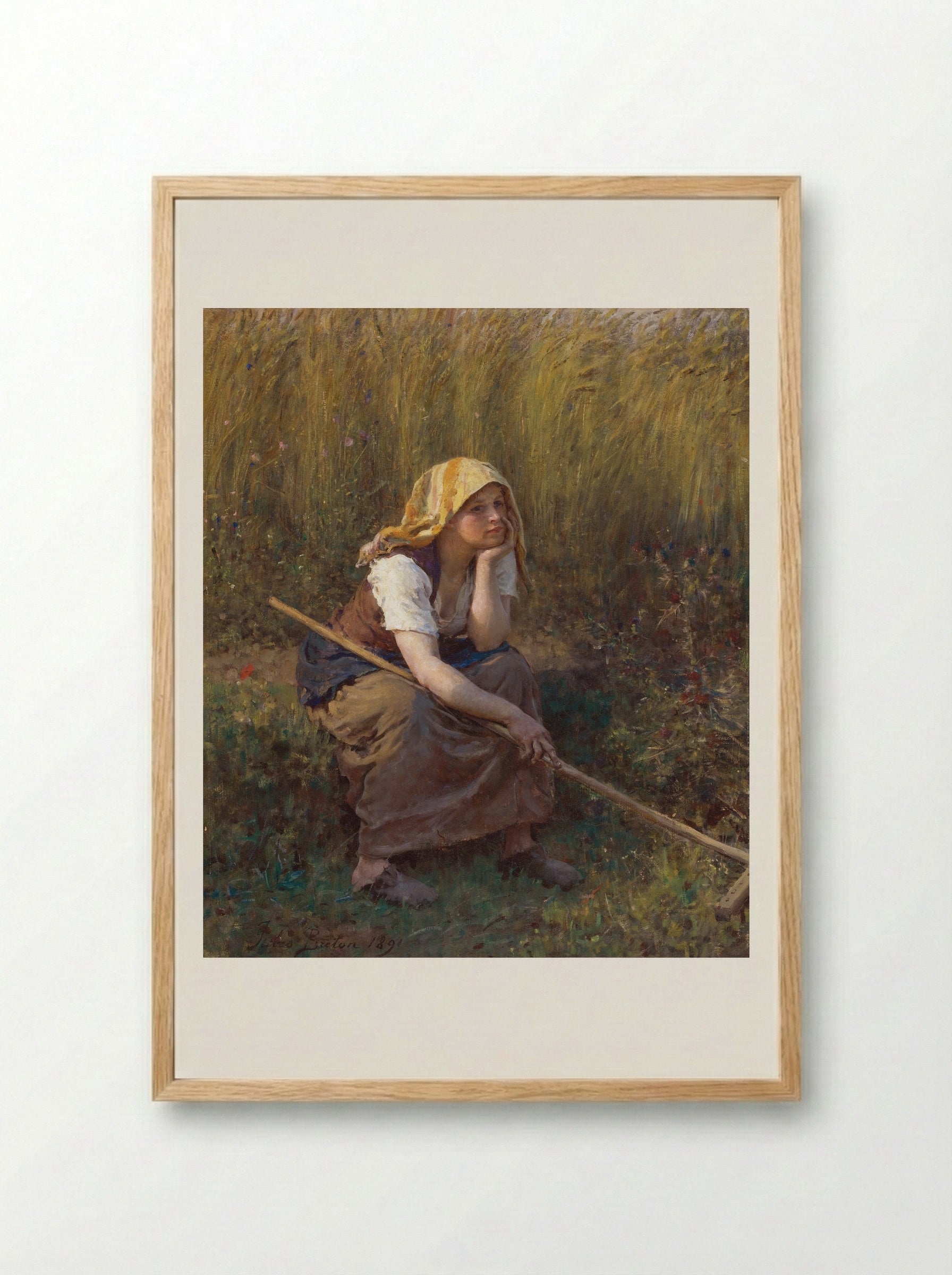 Summer - Jules Breton - Framed Print Wood