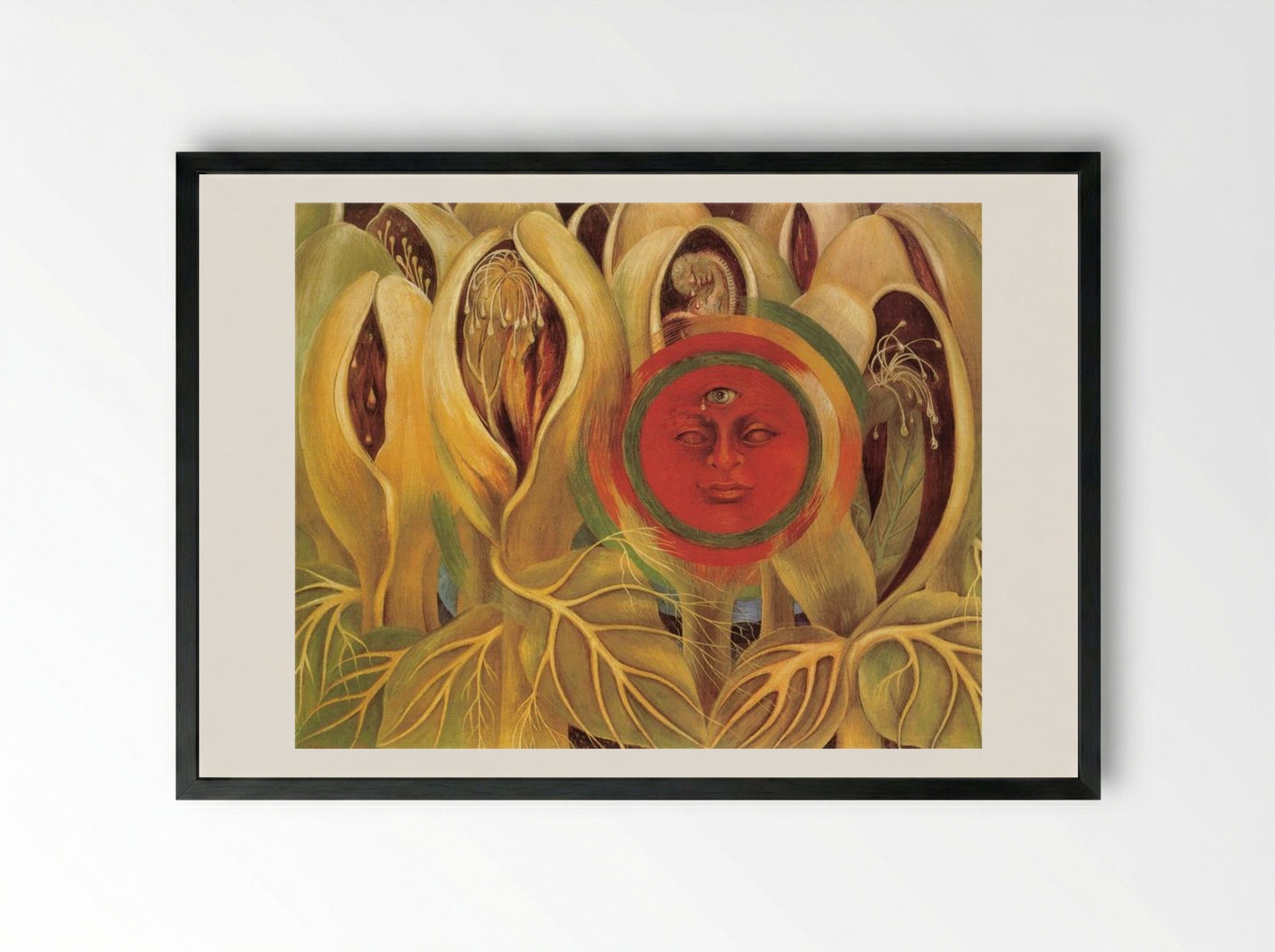 Sun and Life - Frida Kahlo - Framed Print Black