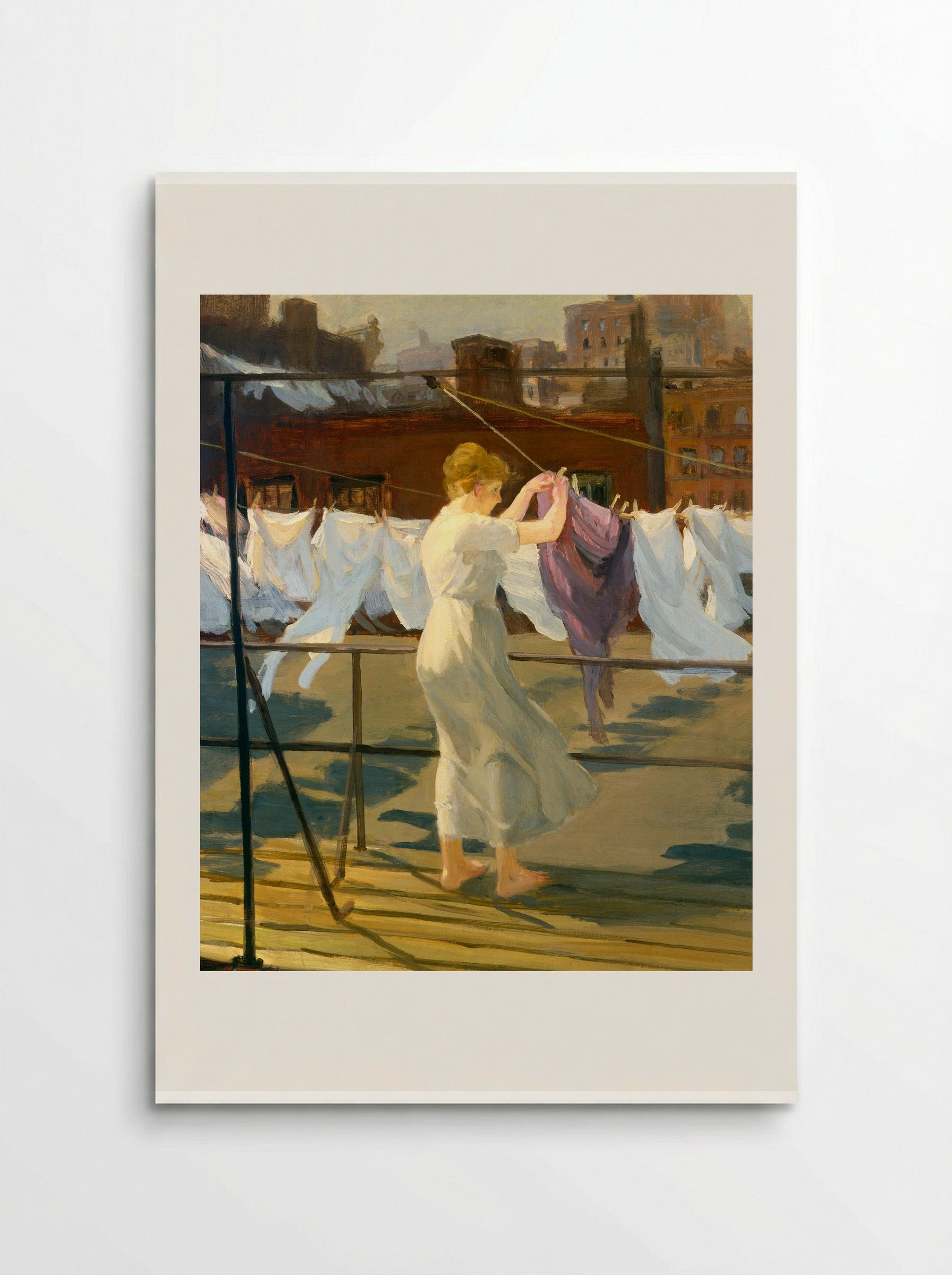 Sun and Wind on the Roof - John French Sloan - Poster
