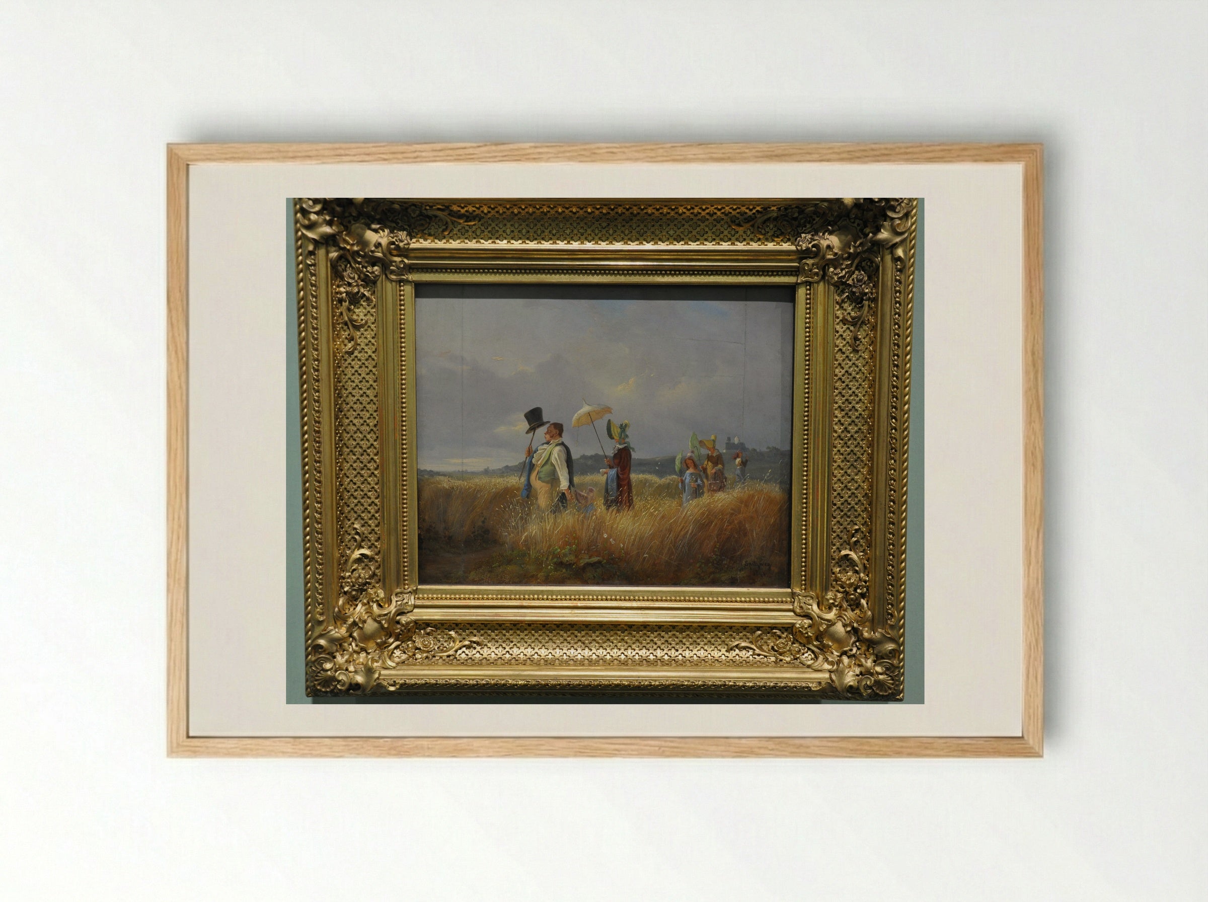 Sunday Stroll - Carl Spitzweg - Framed Print Wood