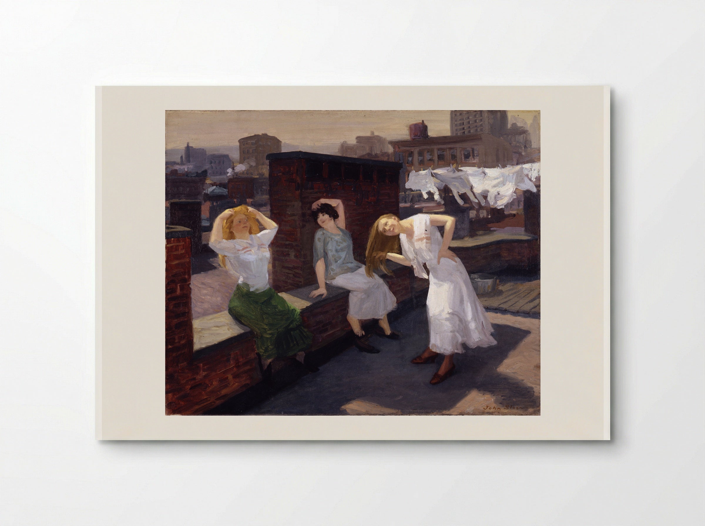 Sunday, Women Drying Their Hair - John French Sloan - Poster