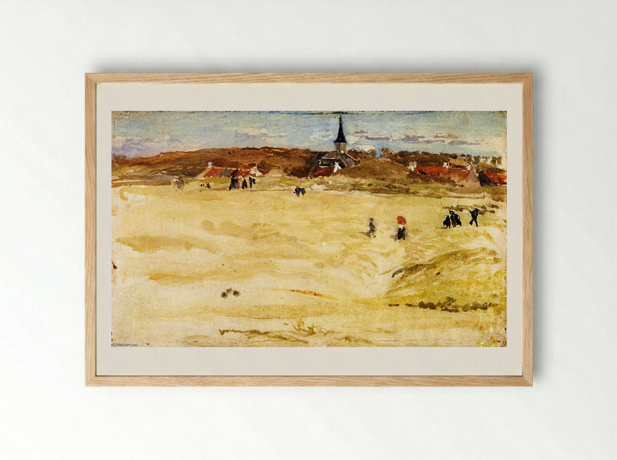 Sunday at Domburg - James Abbott McNeill Whistler - Framed Print Wood