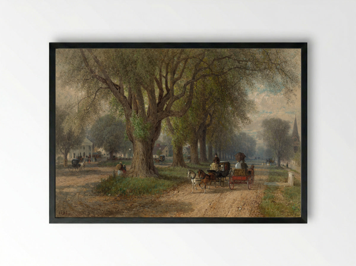 Sunday in New England - Albert Fitch Bellows - Framed Print Black