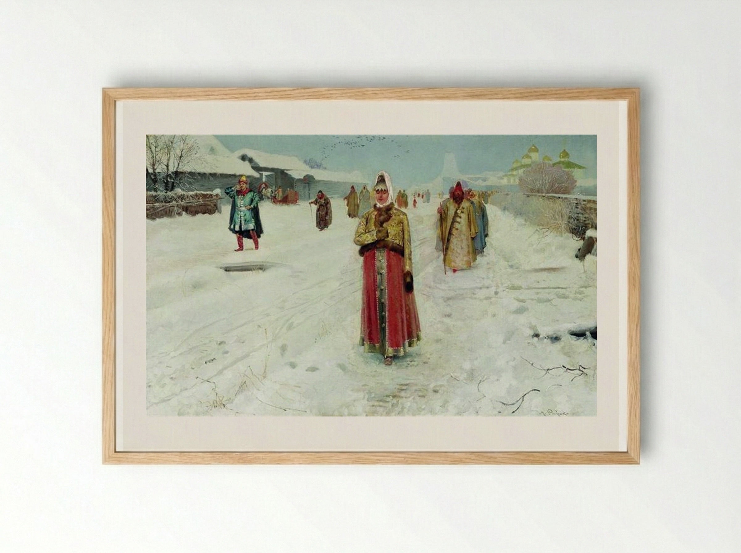 Sunday - Andrei Ryabushkin - Framed Print Wood