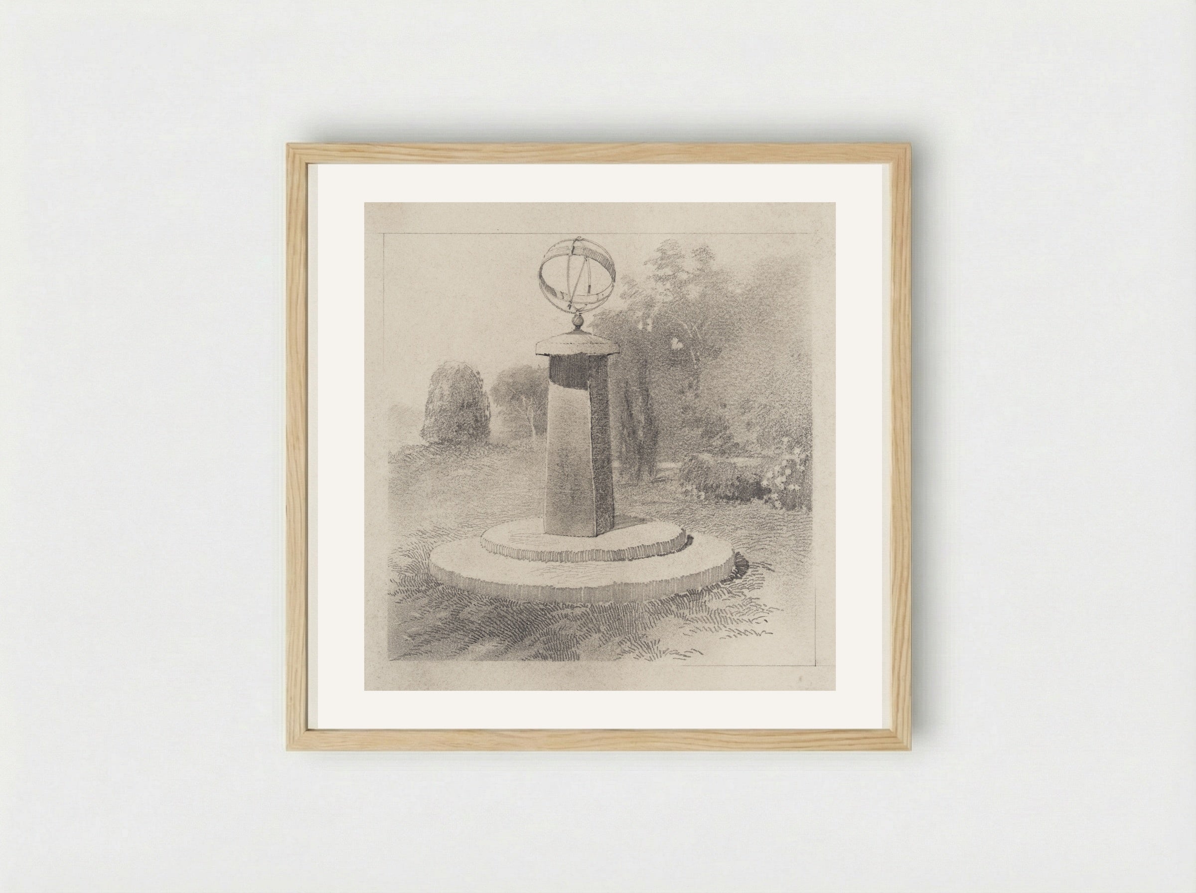 Sundial - John Sell Cotman - Framed Print Wood