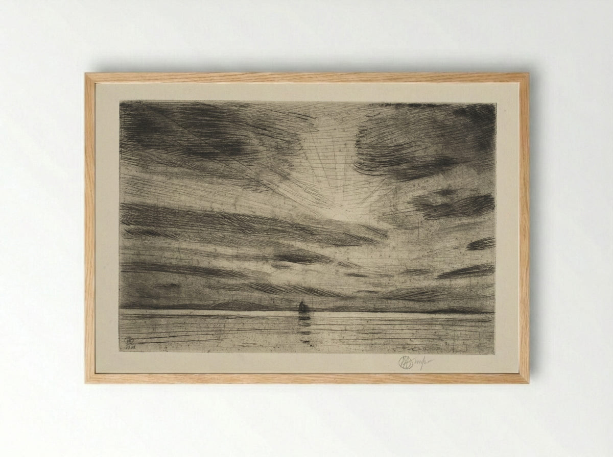 Sundown, Appledore - Childe Hassam - Framed Print Wood