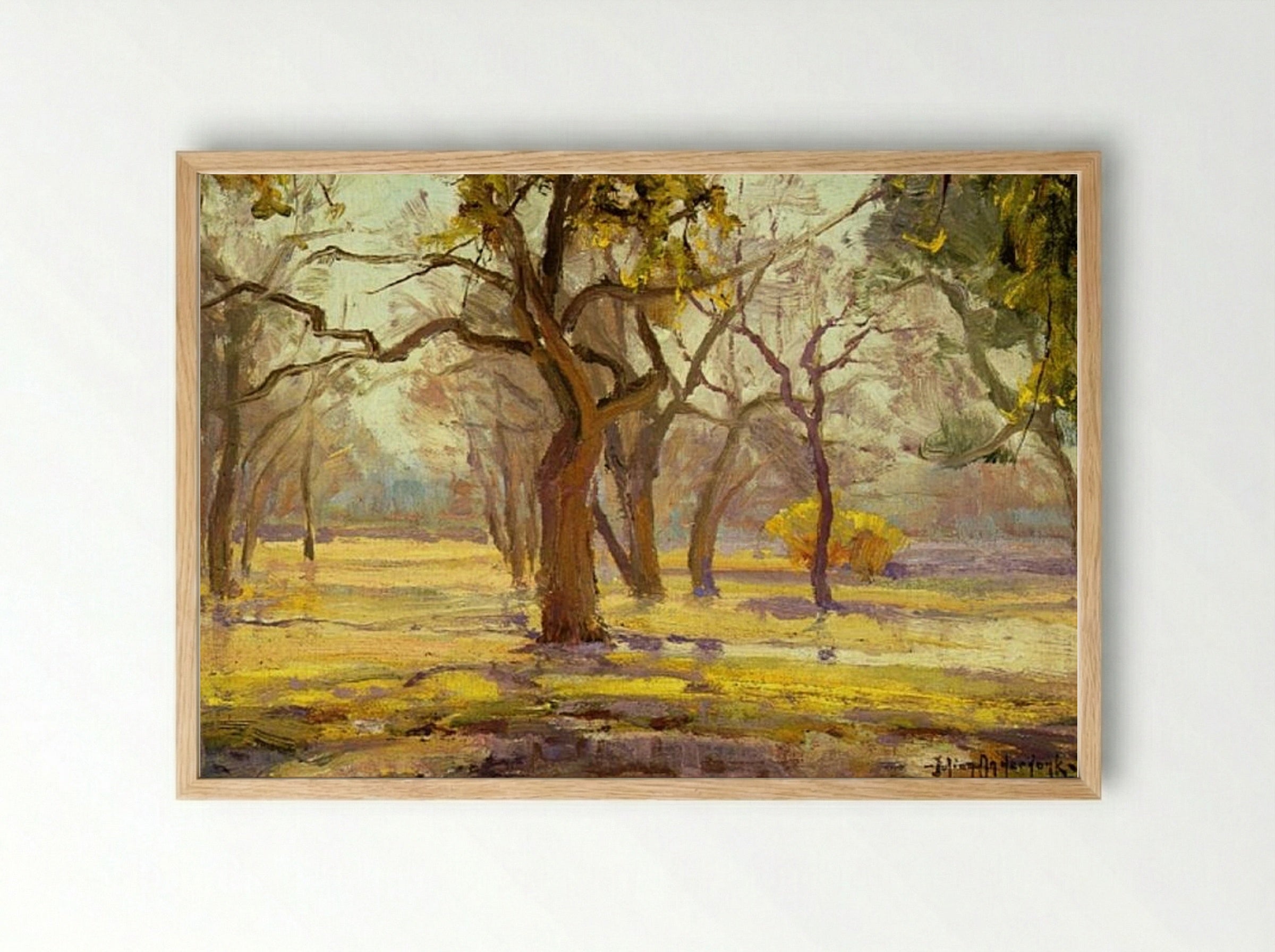 Sunlight after Rain - Robert Julian Onderdonk - Framed Print Wood