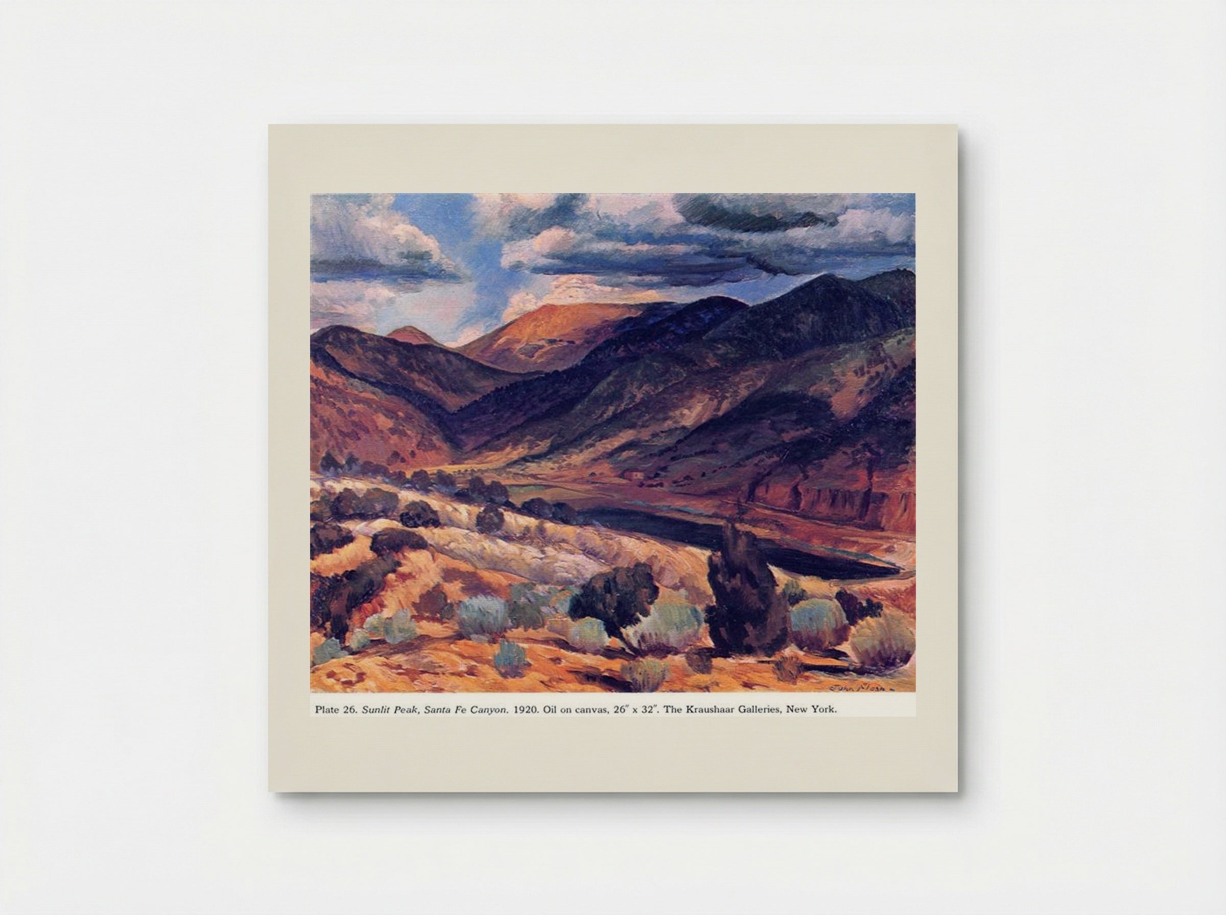 Sunlit Peak, Santa Fe Canyon - John French Sloan - Poster