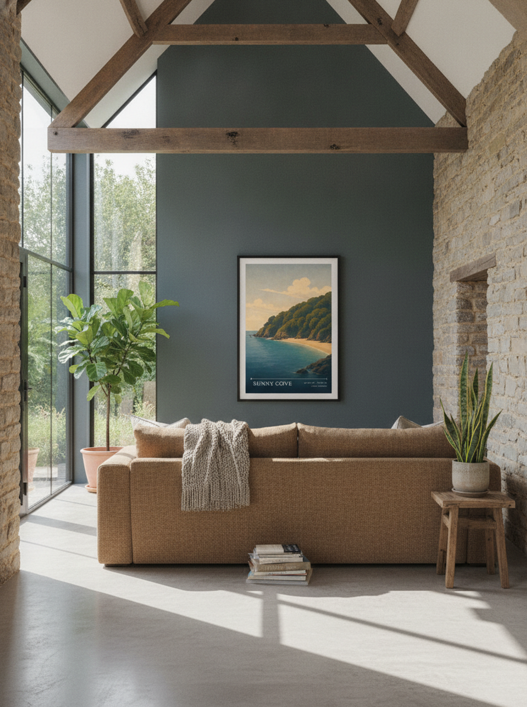 Sunny Cove Devon England Travel Poster - Lifestyle