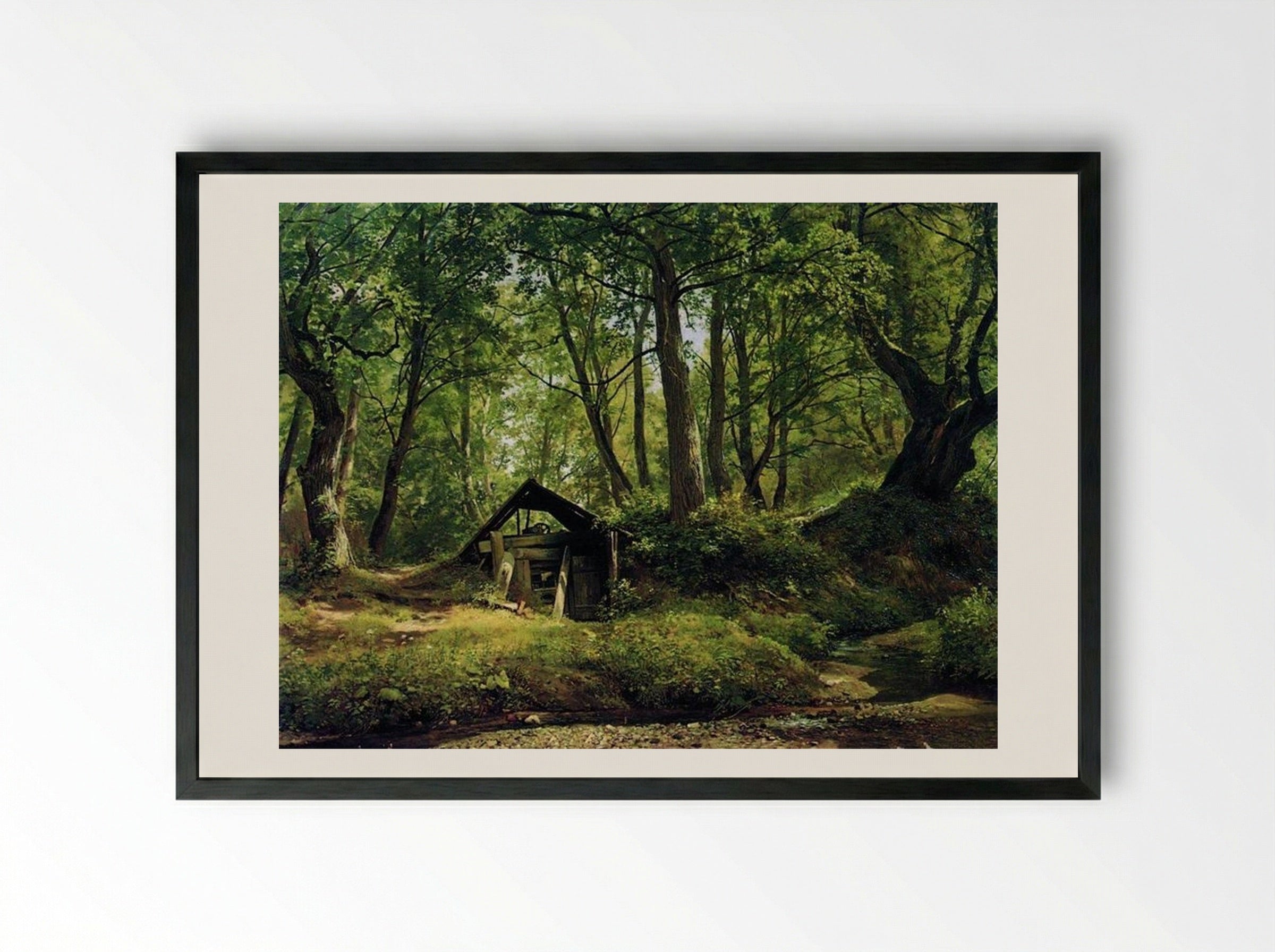 Sunny Day. Meri-Hovi - Ivan Shishkin - Framed Print Black