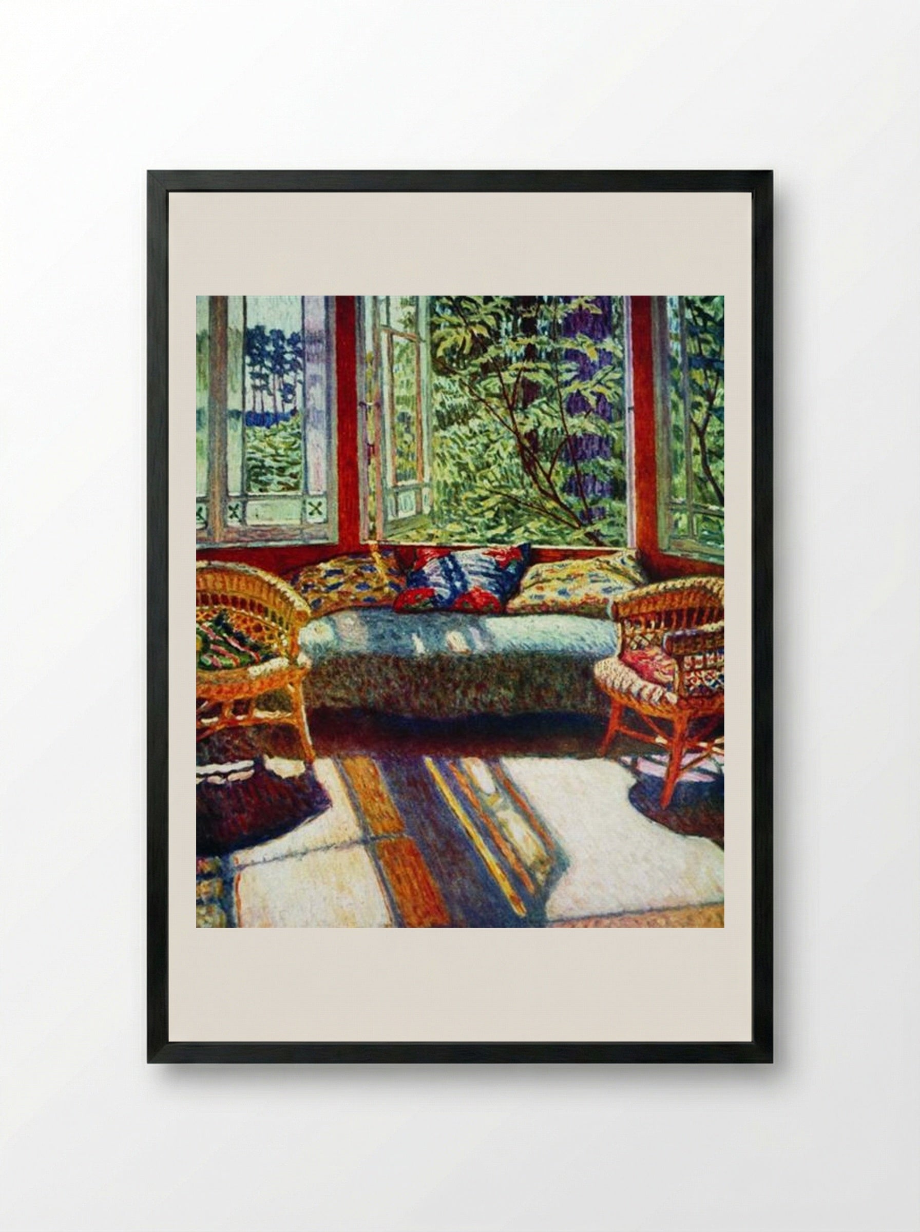 Sunny Morning - Nikolay Bogdanov-Belsky - Framed Print Black