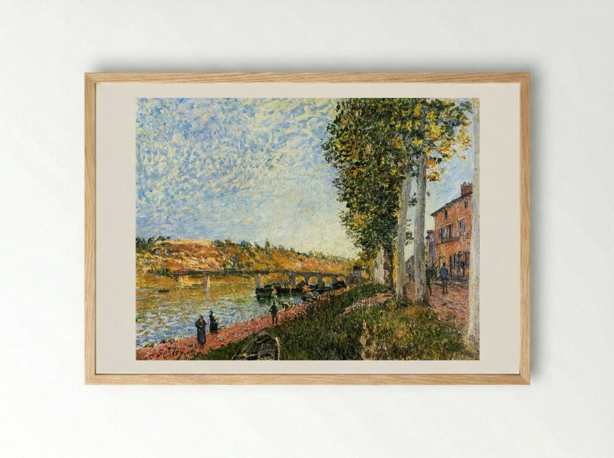 Sunrise at Saint-Mammès - Alfred Sisley - Framed Print Wood