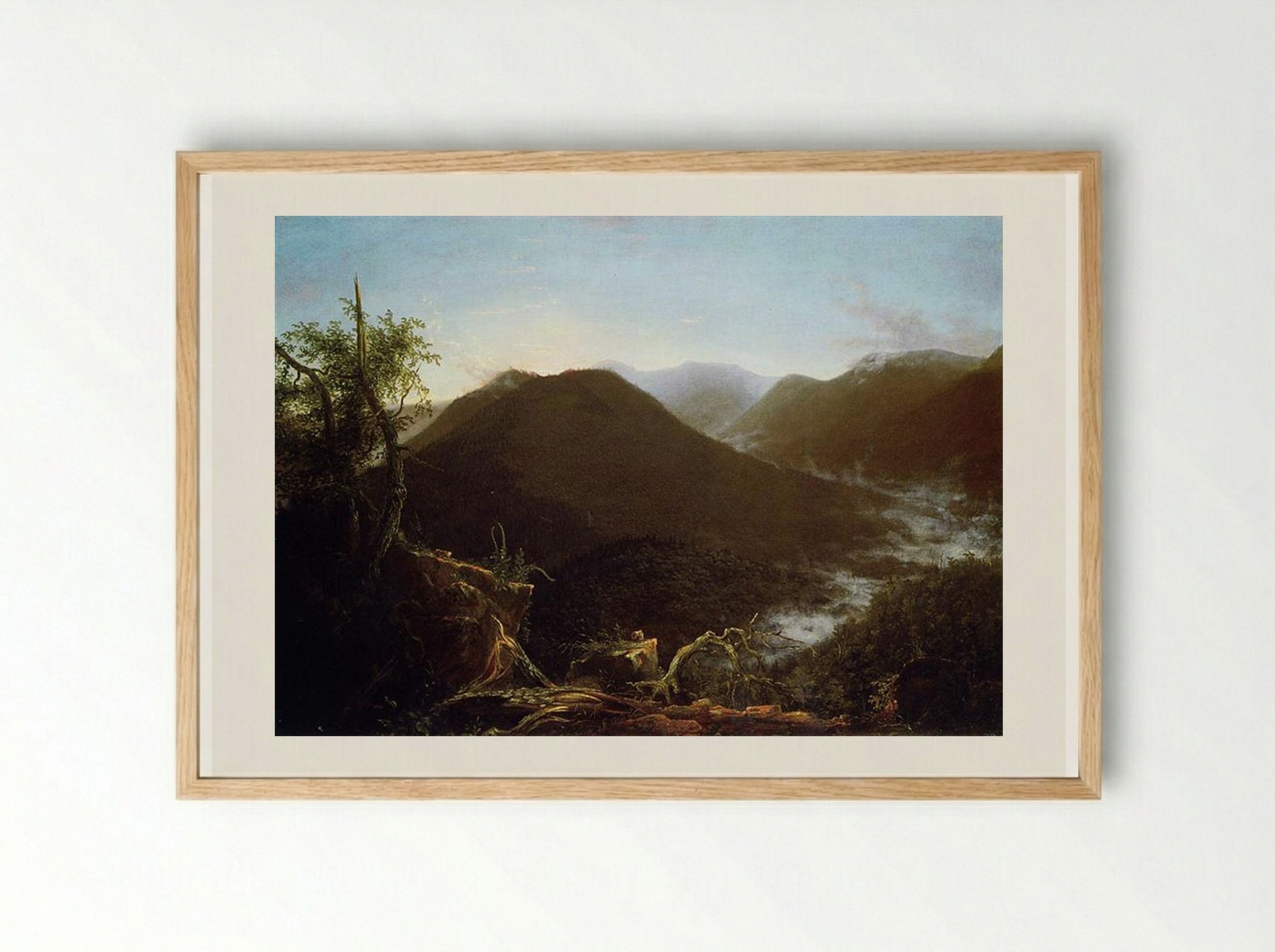 Sunrise in the Catskill Mountains - Thomas Cole - Framed Print Wood