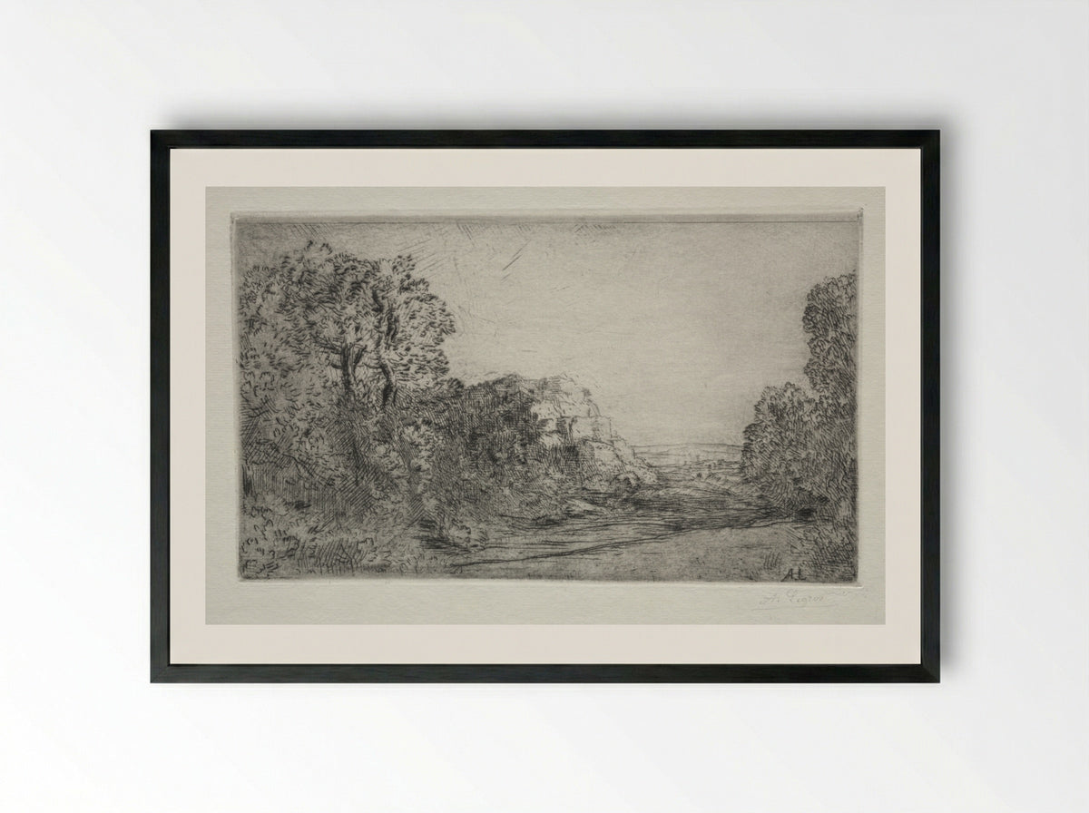 Sunrise - Alphonse Legros - Framed Print Black