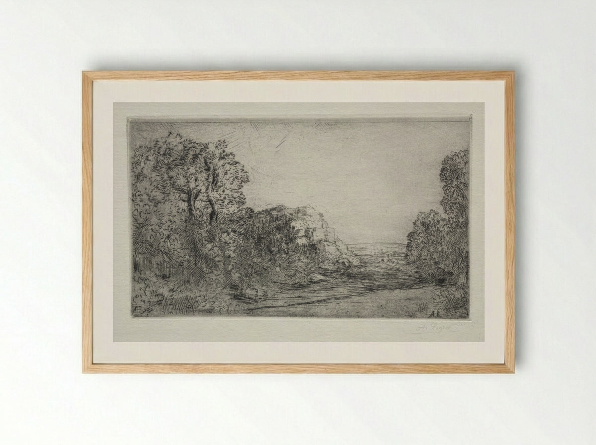 Sunrise - Alphonse Legros - Framed Print Wood