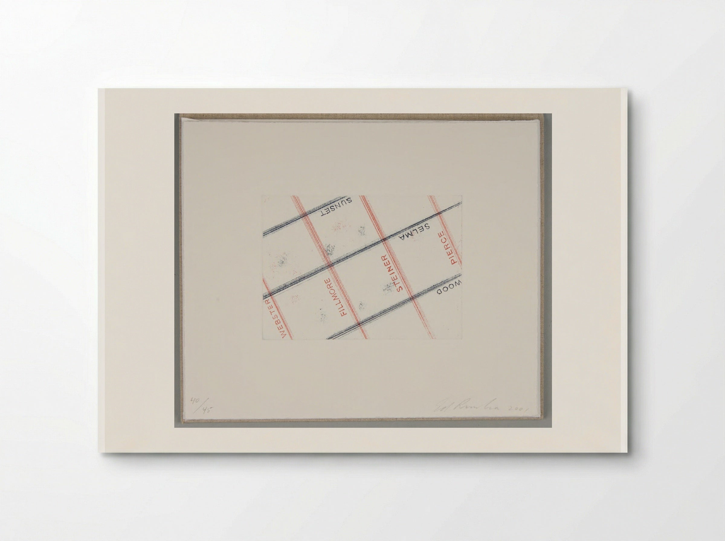 Sunset Selma Wood Webster Fillmore Steiner Pierce - Edward Ruscha - Poster