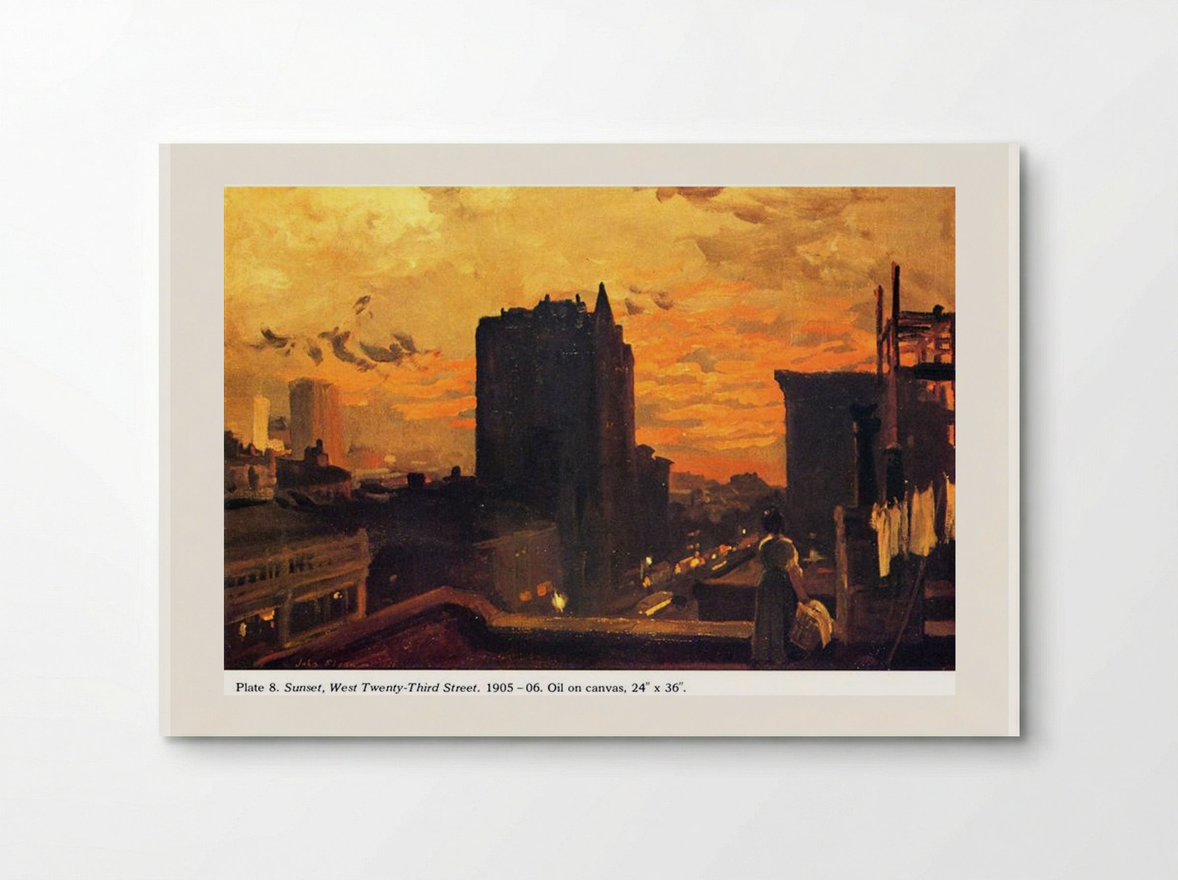Sunset, West Twenty-Third Street - John French Sloan - Poster