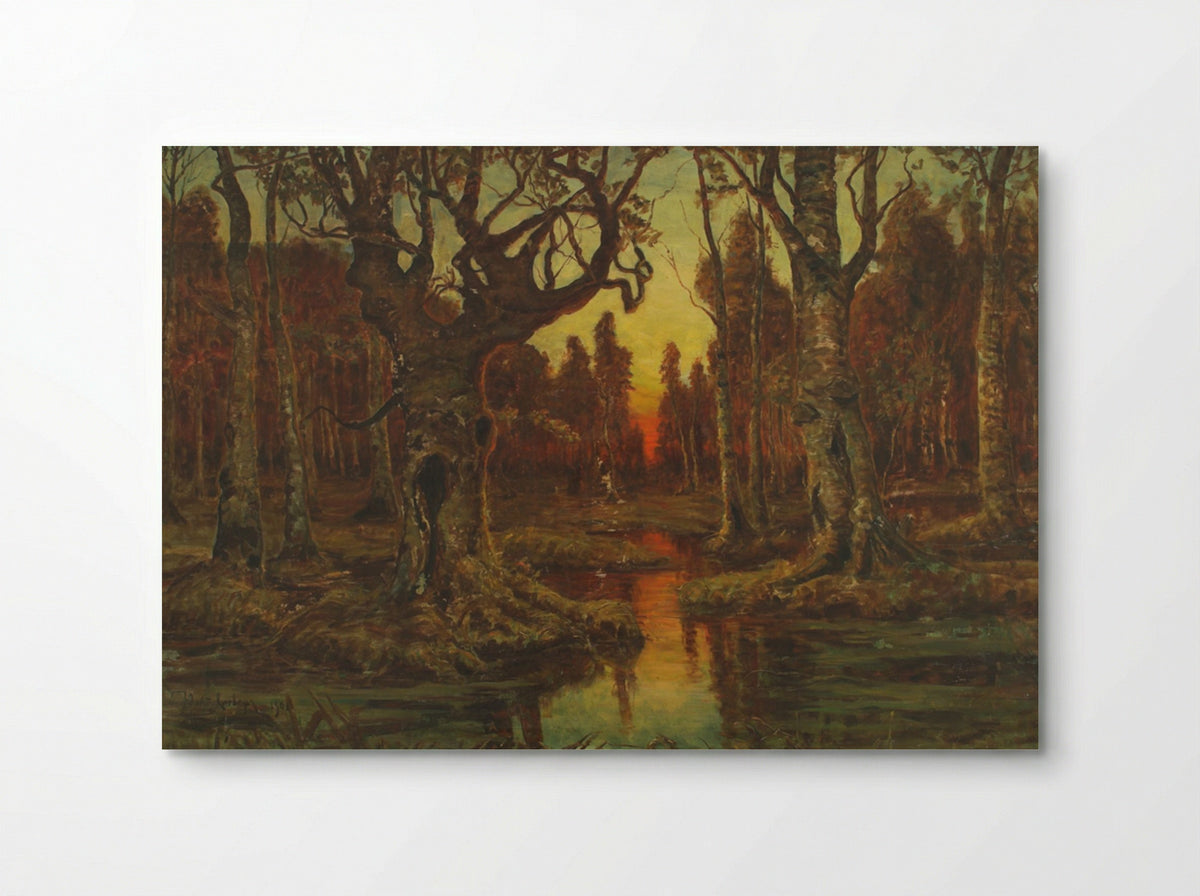 Sunset in a Swamp - Julius Sergius von Klever - Poster